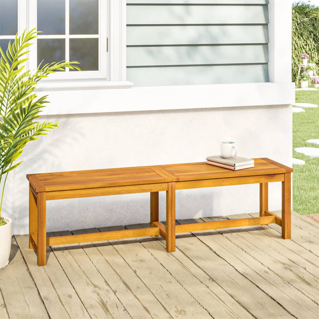 Vidaxl Patio Bench 59.1''X13.8''X17.7'' Solid Wood Acacia