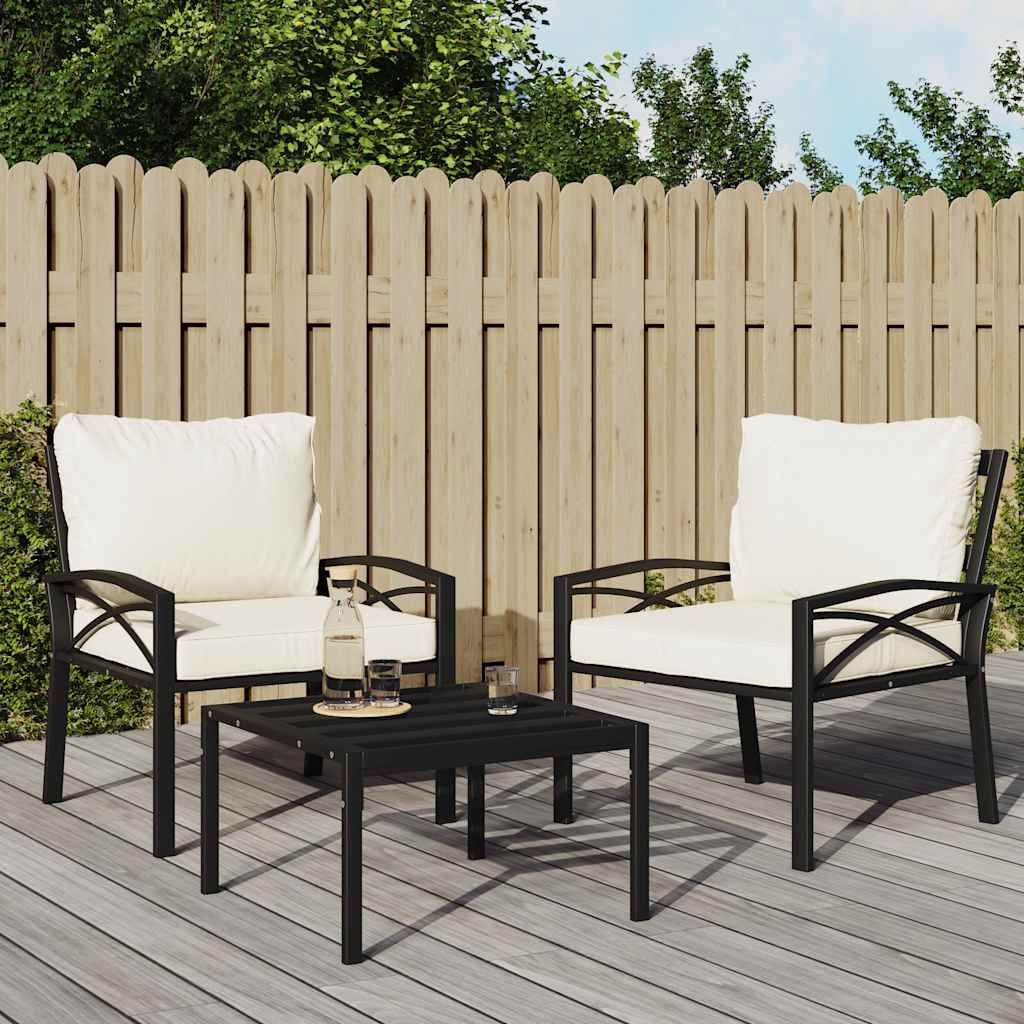 Vidaxl Patio Chairs With Sand Cushions 2 Pcs 26.8''X29.9''X31.1'' Steel