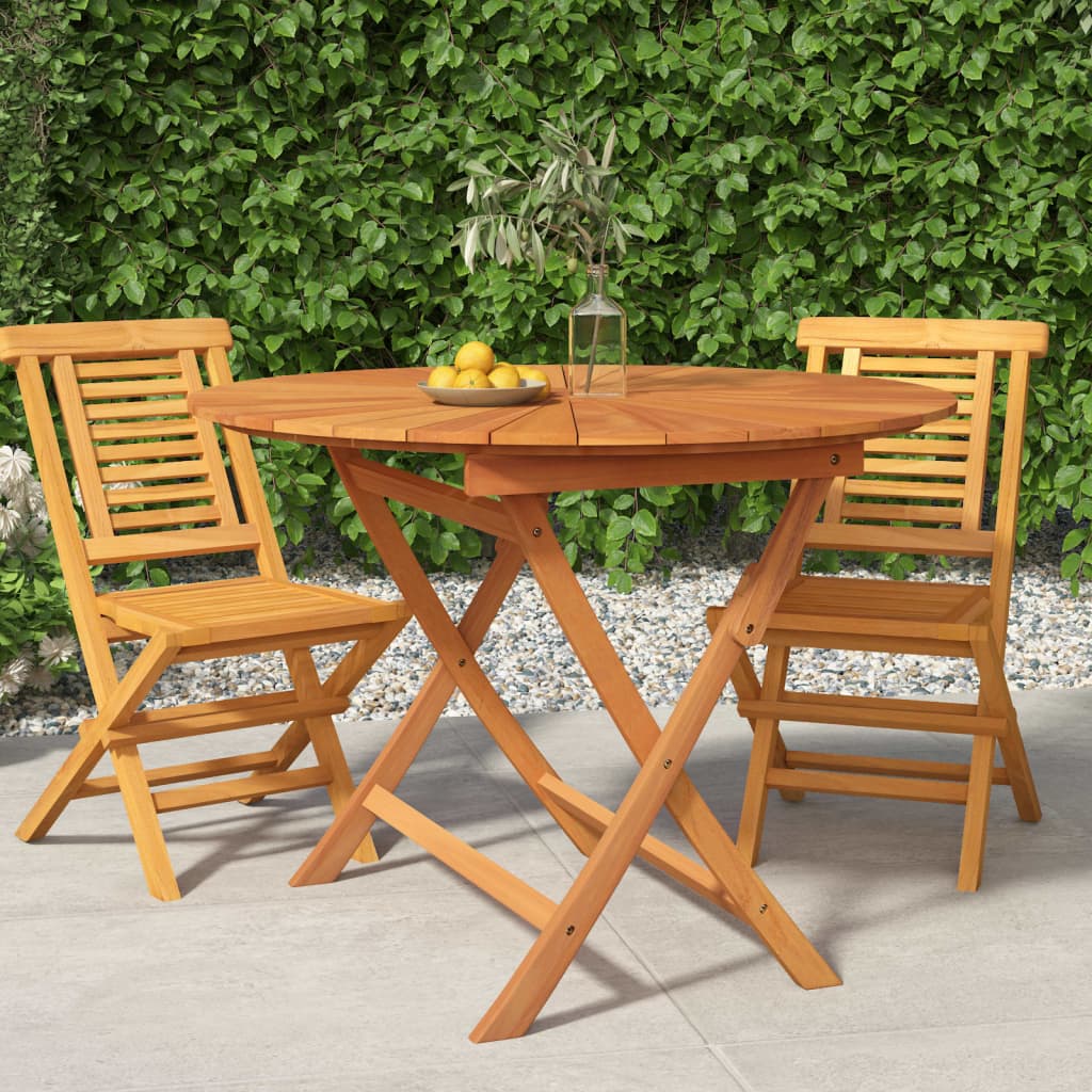 Vidaxl Folding Patio Table  33.5''X29.5'' Solid Wood Teak
