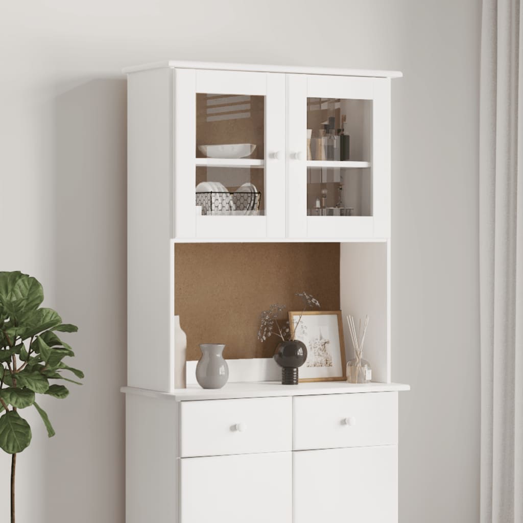 Vidaxl Dresser Top Alta White 30.3''X11.8''X36.2'' Solid Wood Pine