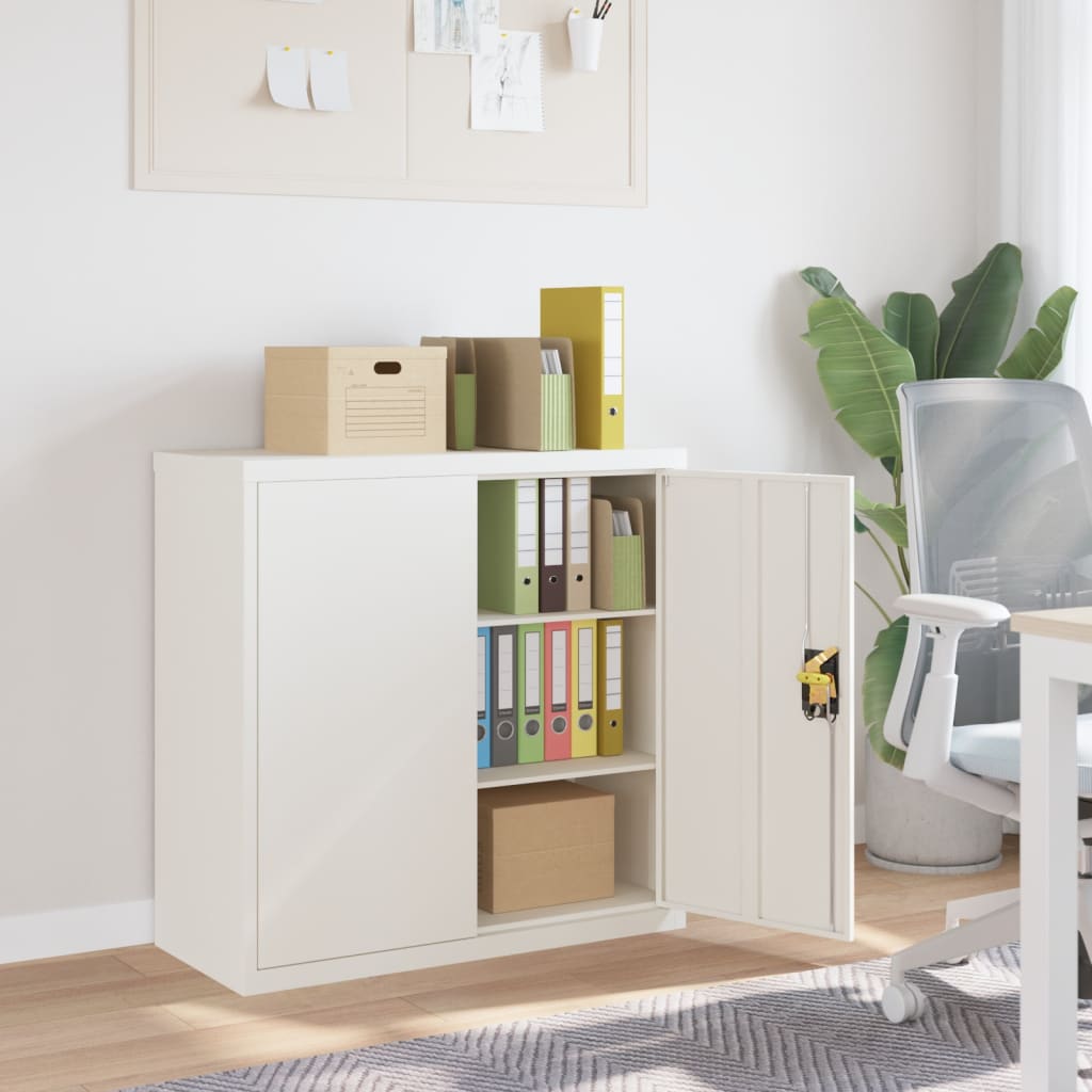 Vidaxl File Cabinet White 35.4''X15.7''X35.4'' Steel