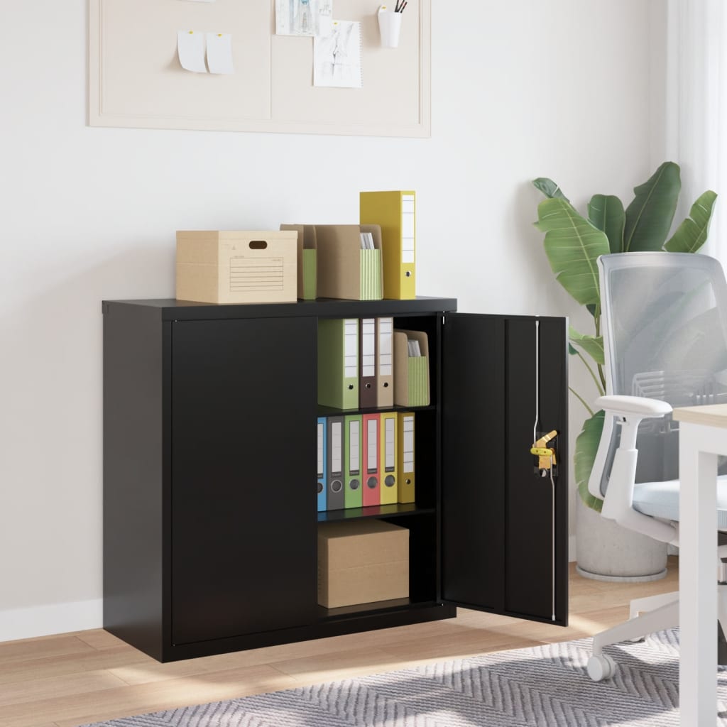 Vidaxl File Cabinet Black 35.4''X15.7''X35.4'' Steel