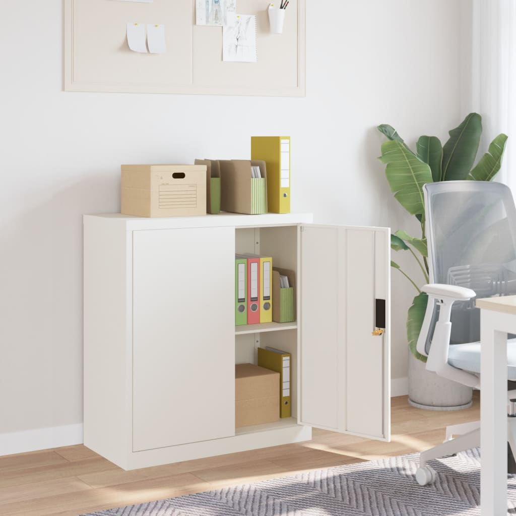 Vidaxl File Cabinet White 31.1''X15.7''X35.4'' Steel