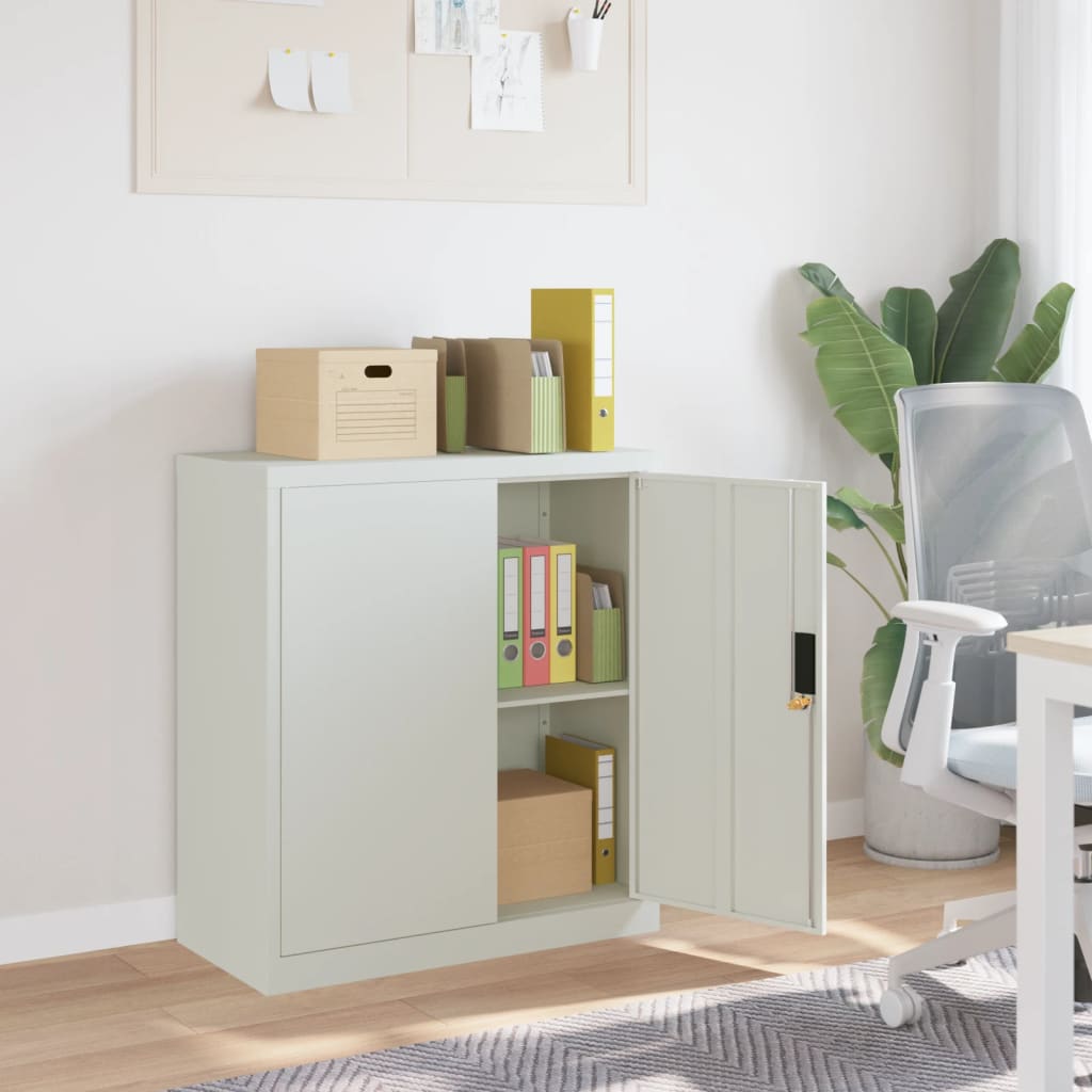 Vidaxl File Cabinet Light Gray 31.1''X15.7''X35.4'' Steel