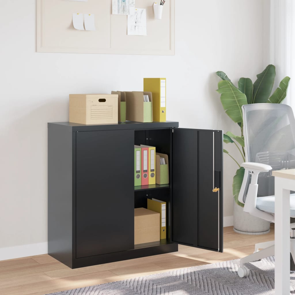 Vidaxl File Cabinet Anthracite 31.1''X15.7''X35.4'' Steel