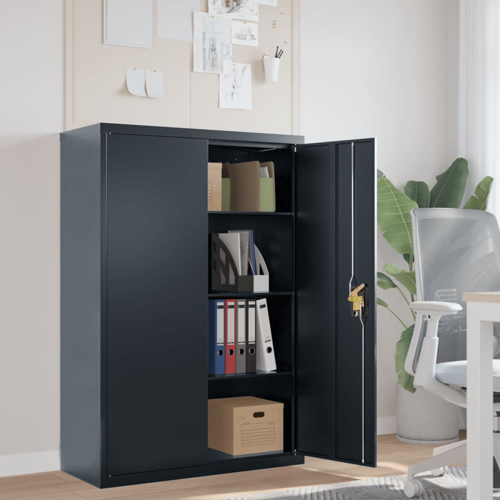 Vidaxl File Cabinet Anthracite 35.4''X15.7''X55.1'' Steel