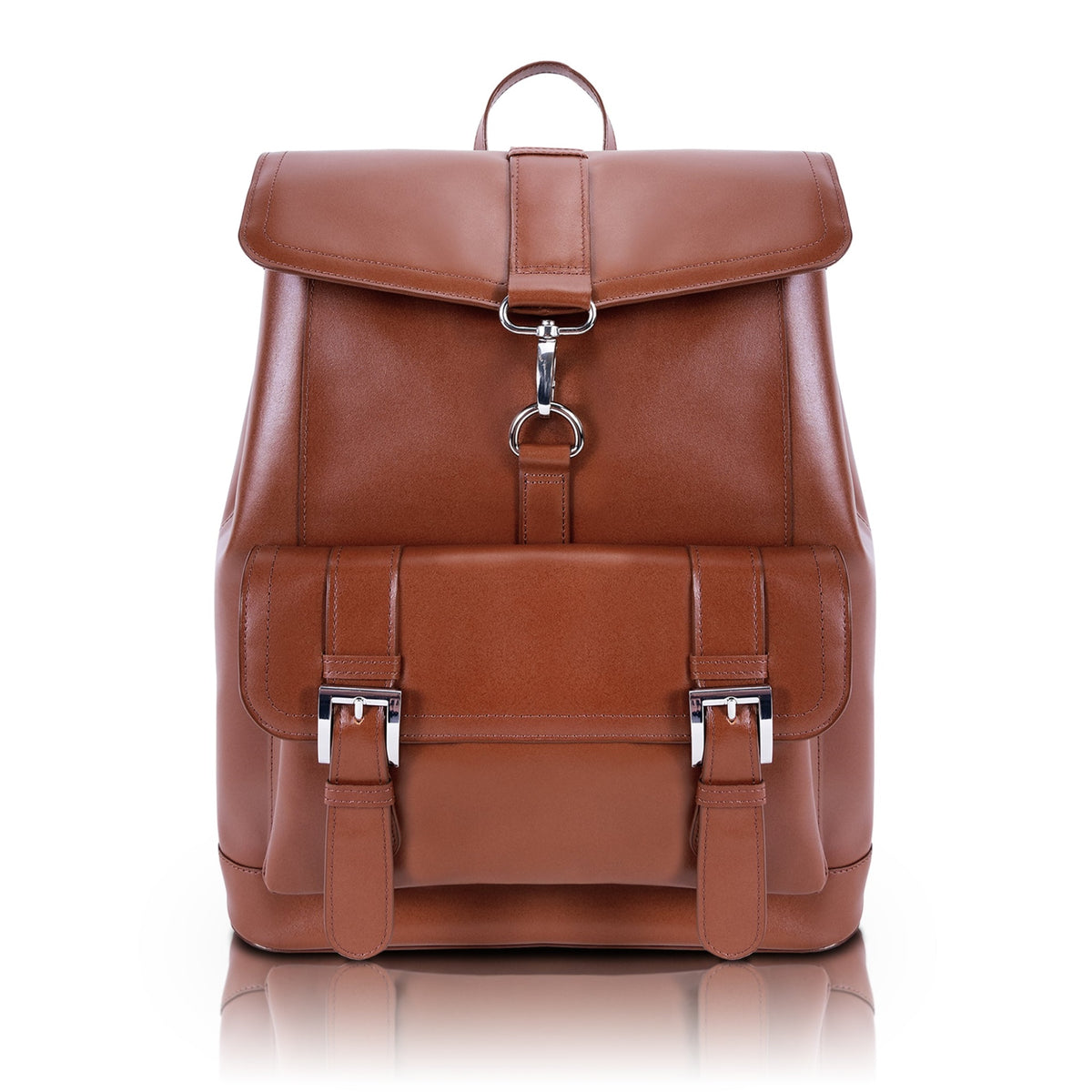 L Series | Hagen | 15'' Leather Laptop Backpack - Brown
