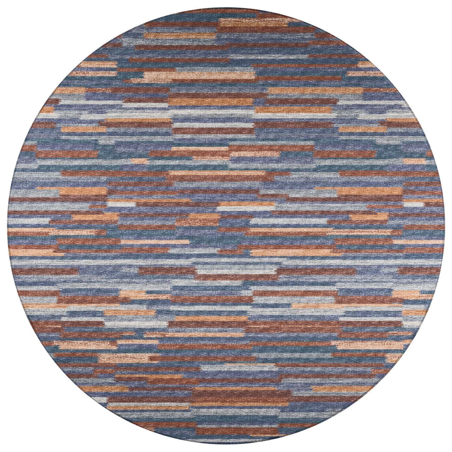 Sedona Sn8 Blue Transitional Rug Round 8' X 8'