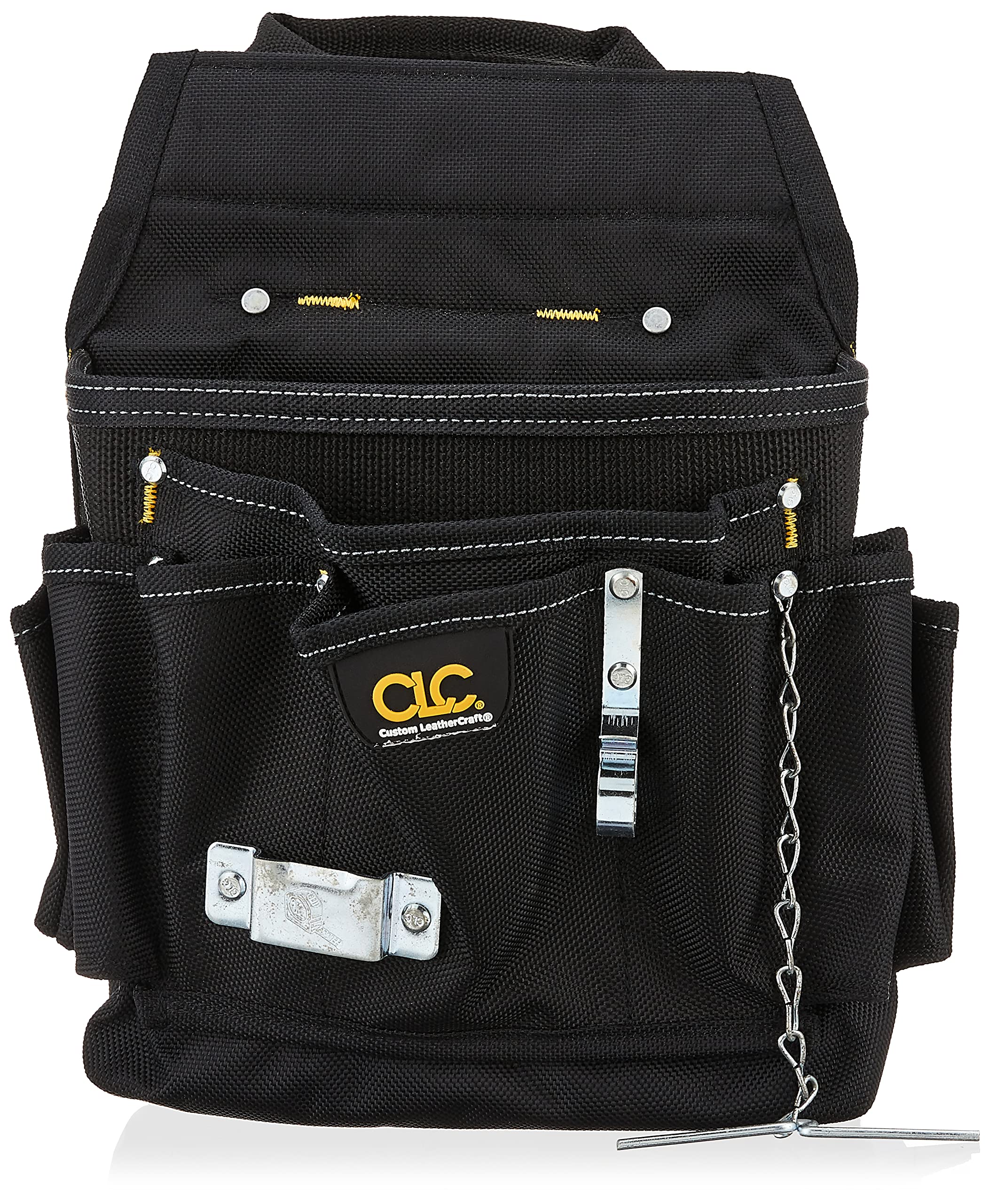 Clc Custom Leathercraft 5505 Professional Electricians Tool Pouch Ballistic Poly 12Pocket  Black
