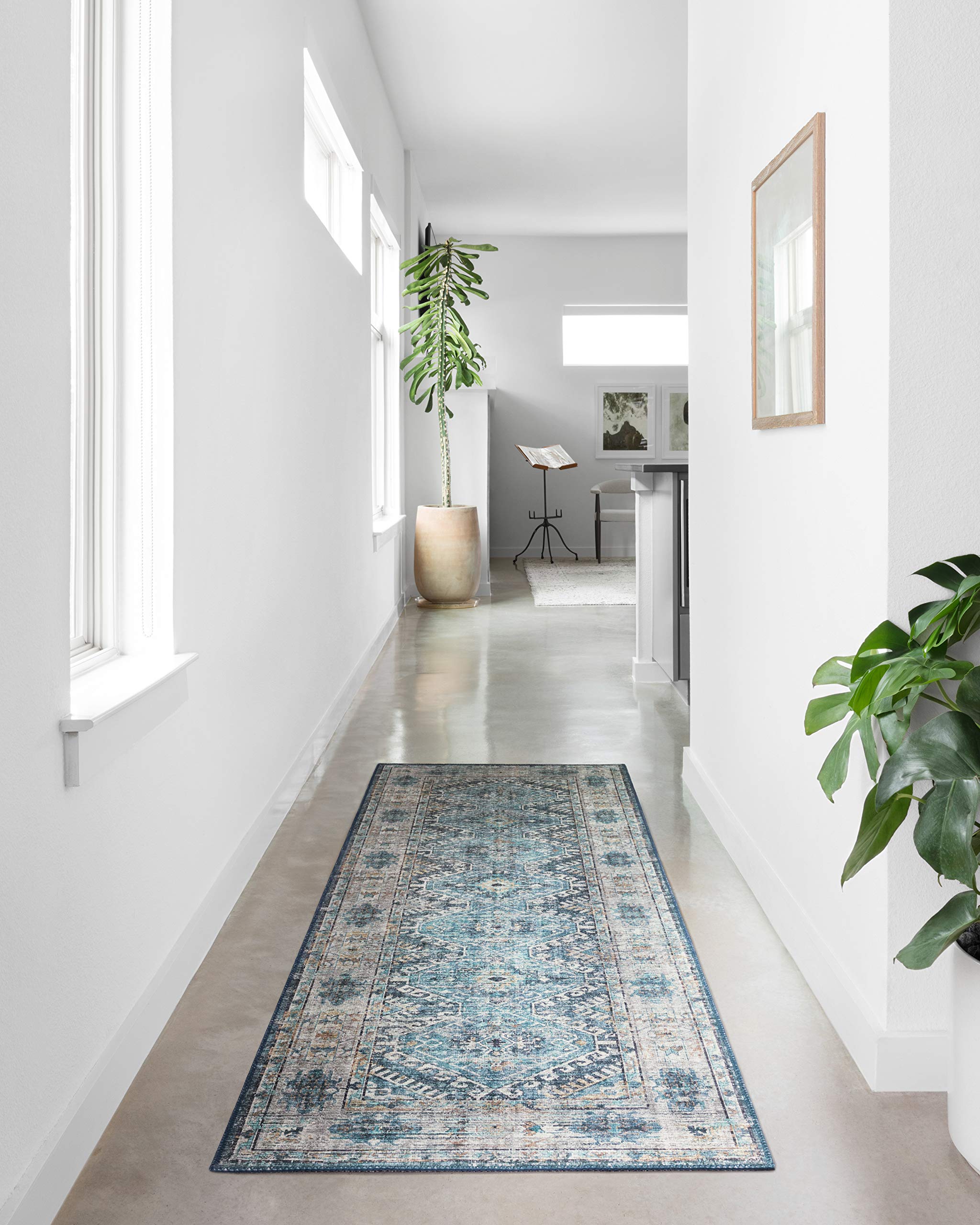 Loloi Ii Skye Collection Sky-03 Denim Natural, Traditional 2-3 X 3-9 Accent Rug