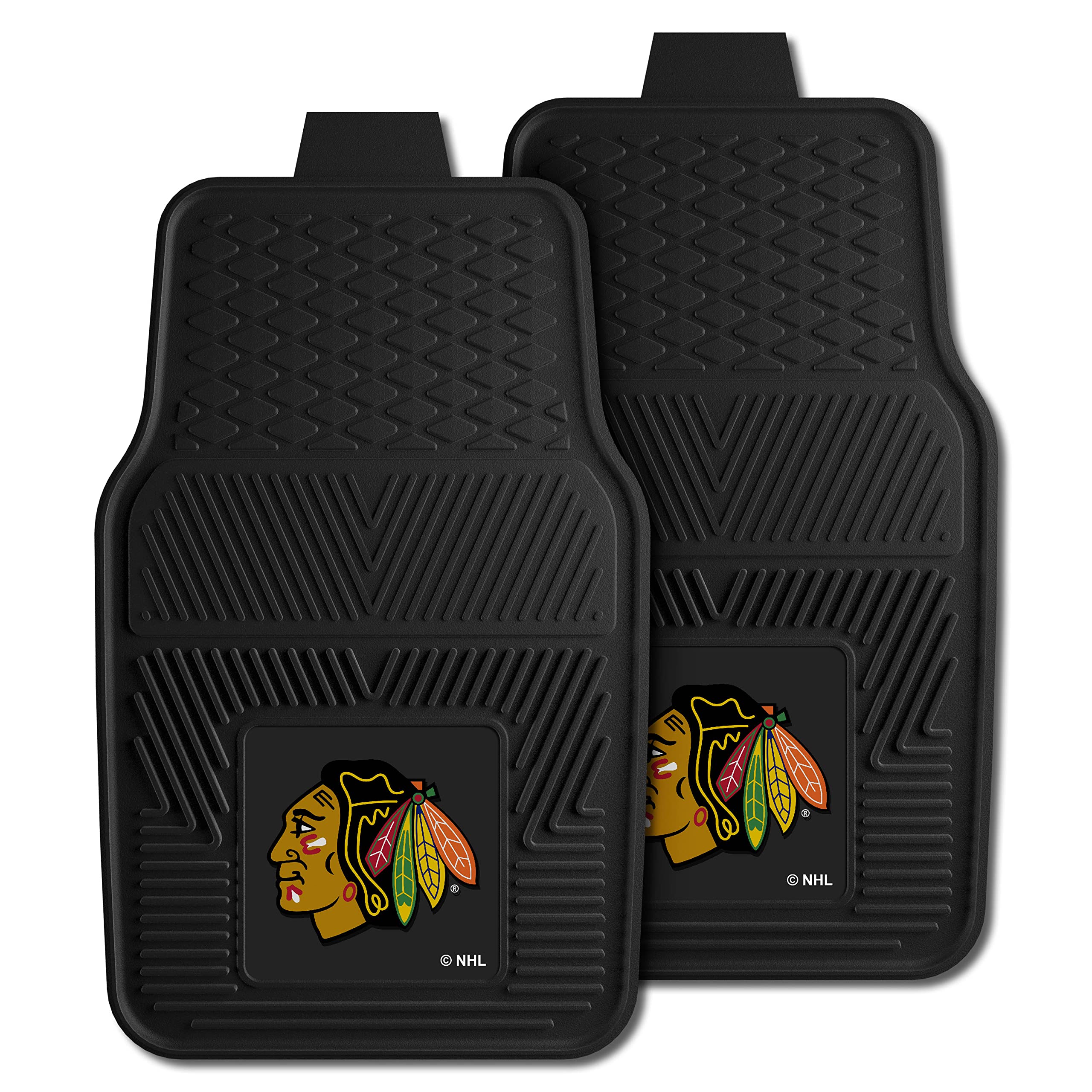 Fanmats Nhl Chicago Blackhawks 2-Pc Vinyl Heavy Duty Car Mat , 18''X27''