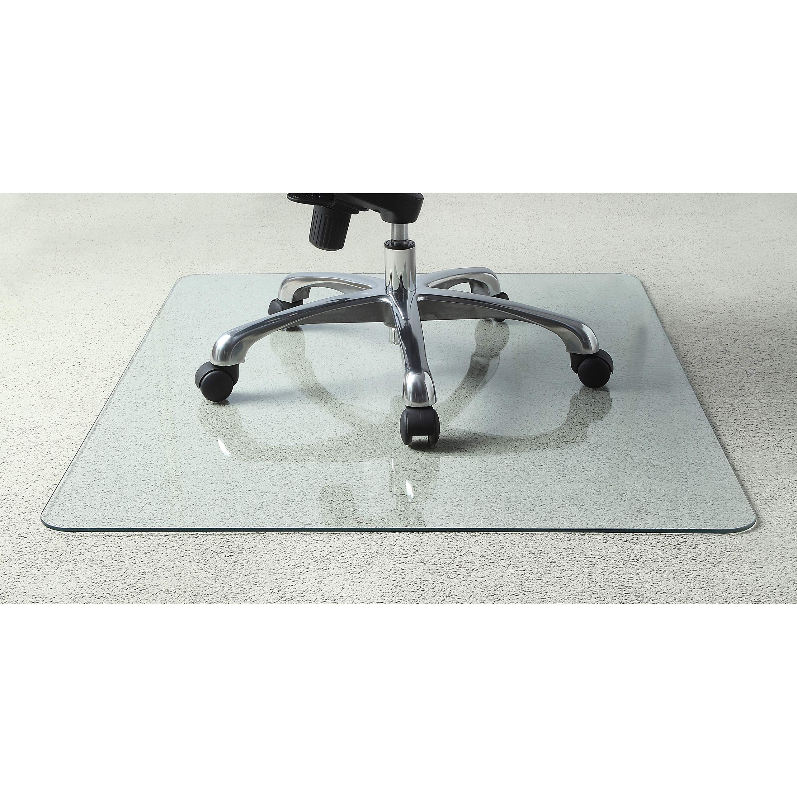 Lorell Tempered Glass Chairmat Chair Mat, 50'', Clear