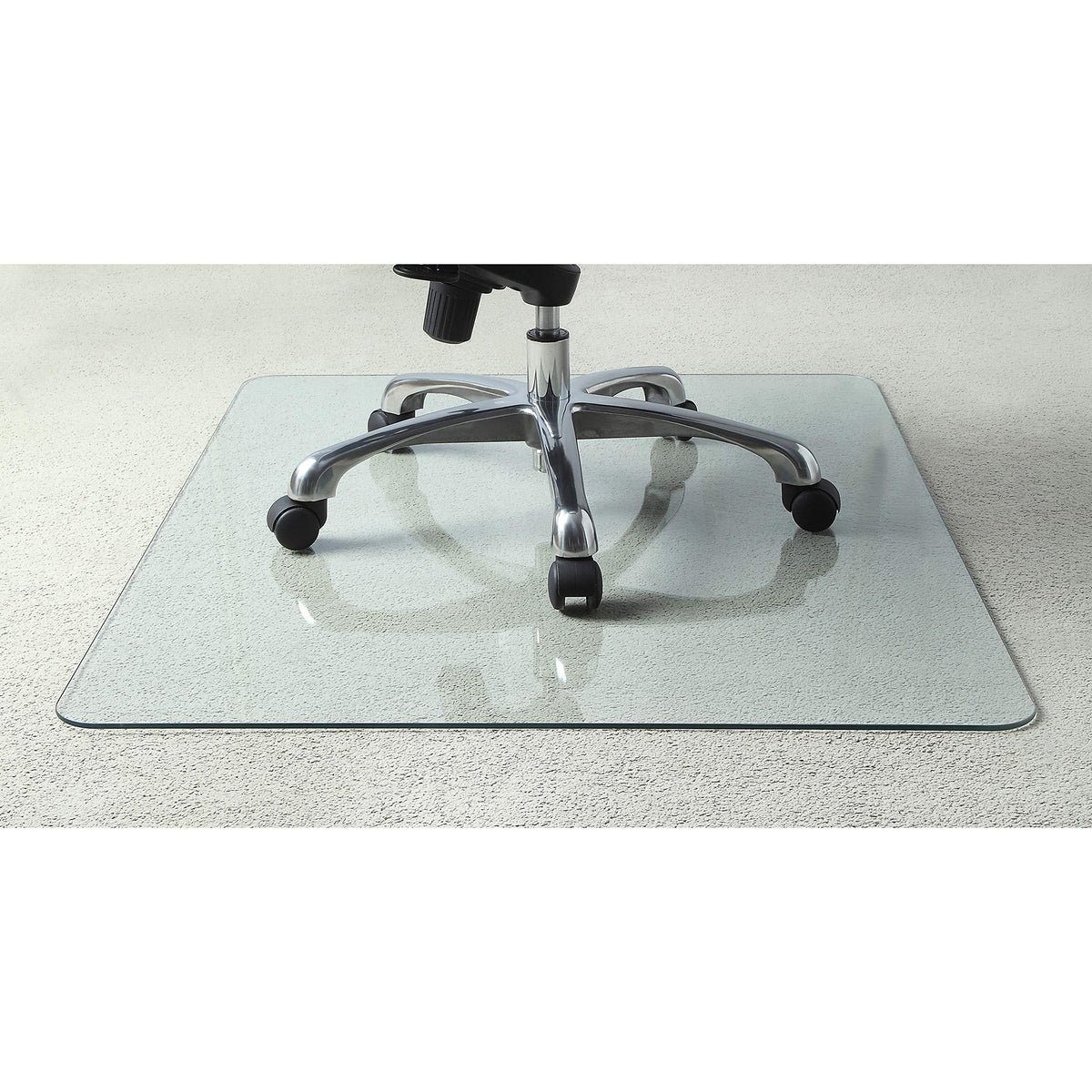 Lorell Tempered Glass Chairmat Chair Mat, 50'', Clear