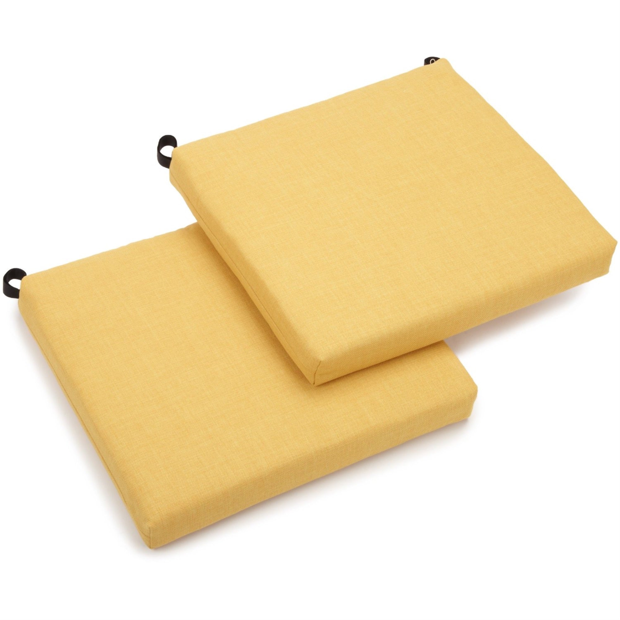 20-Inch By 19-Inch Spun Polyester Chair Cushion (Set Of Two) - Lemon