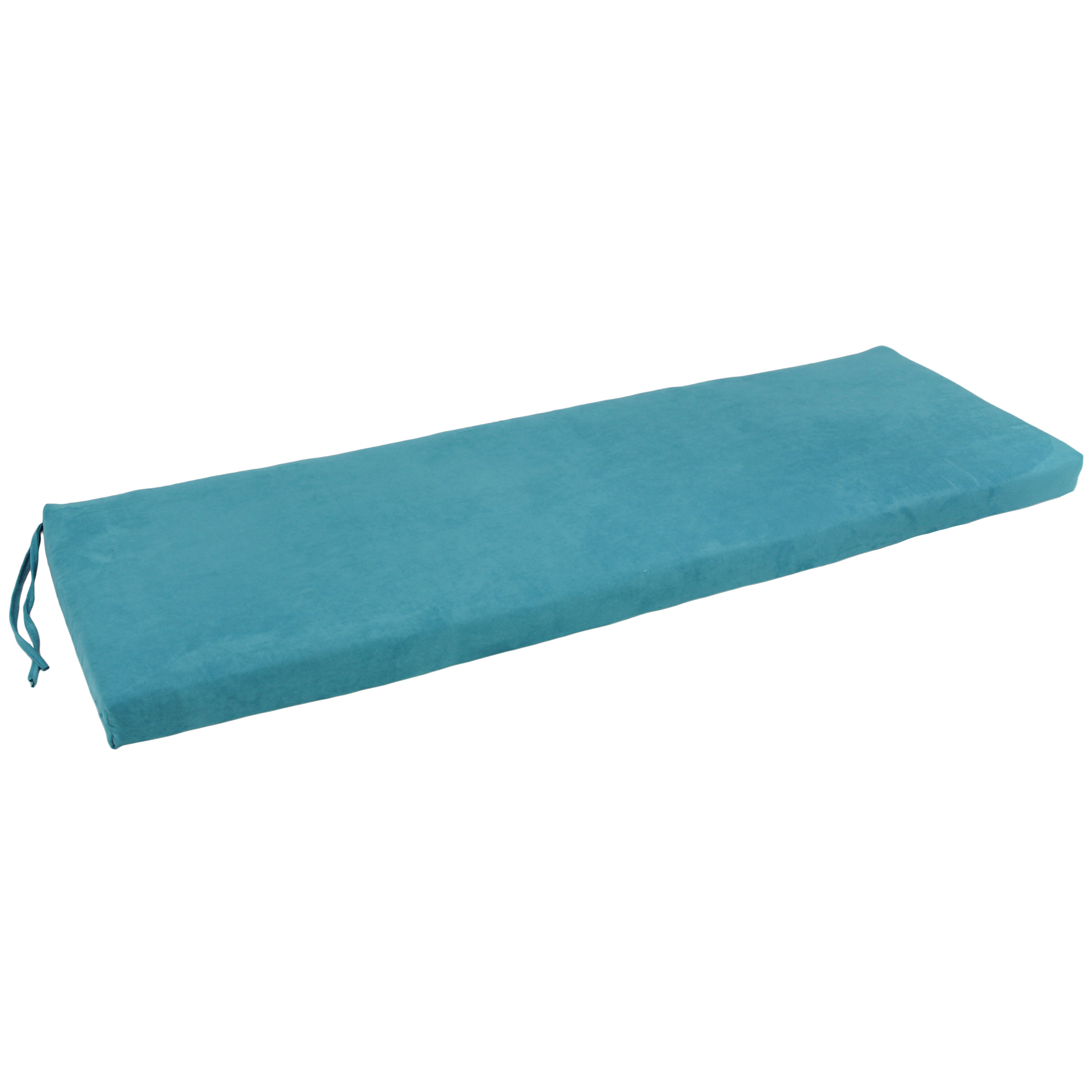 60-Inch By 19-Inch Micro Suede Bench Cushion - Aqua Blue
