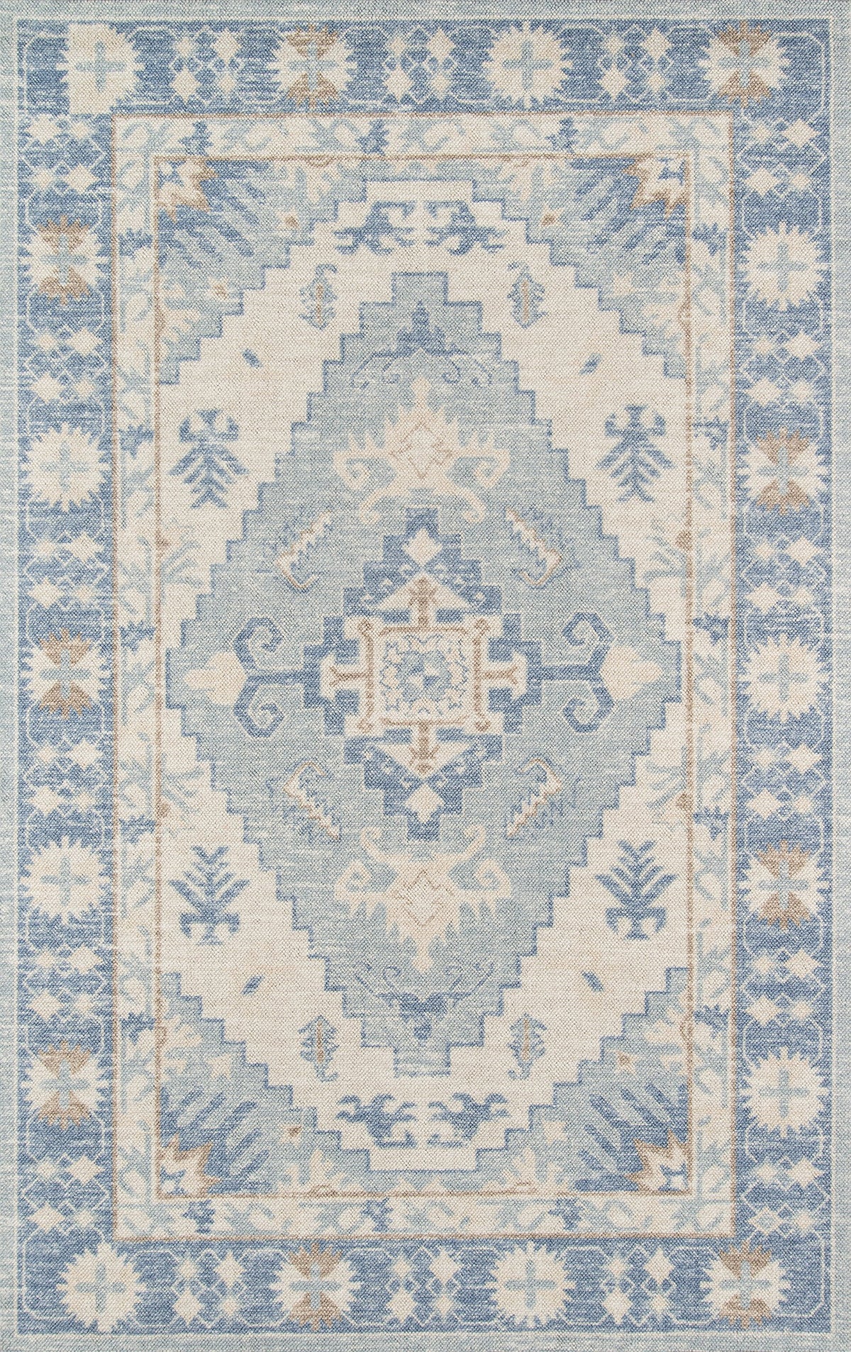 Momeni Anatolia Wool And Nylon Area Rug 2' X 3' Blue