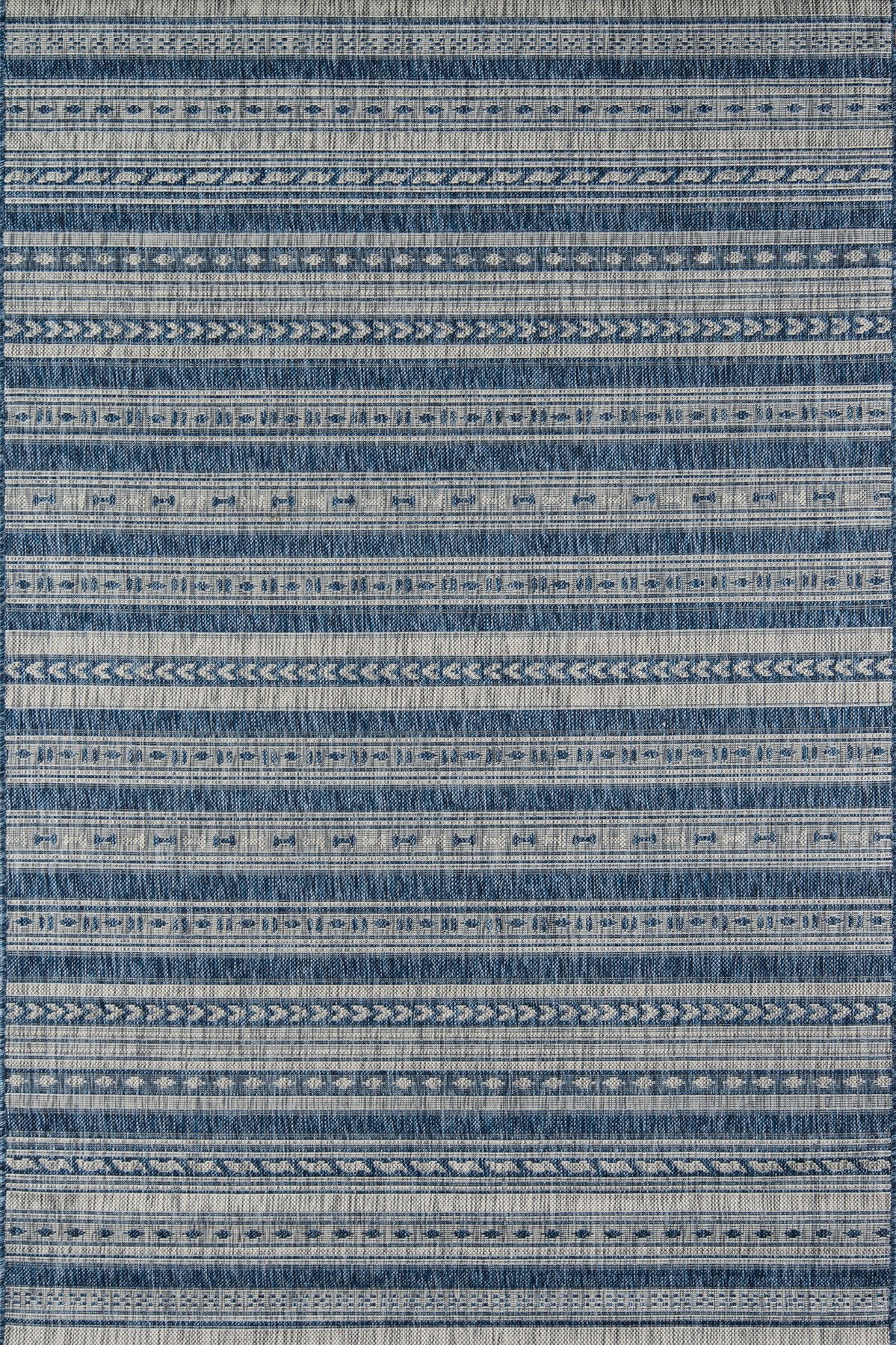 Novogratz By Momeni Villa Collection Tuscany Indoor Outdoor Blue Area Rug, 5'3'' X 7'6'' Sized Mat For Pool, Patio, Porch, Balco