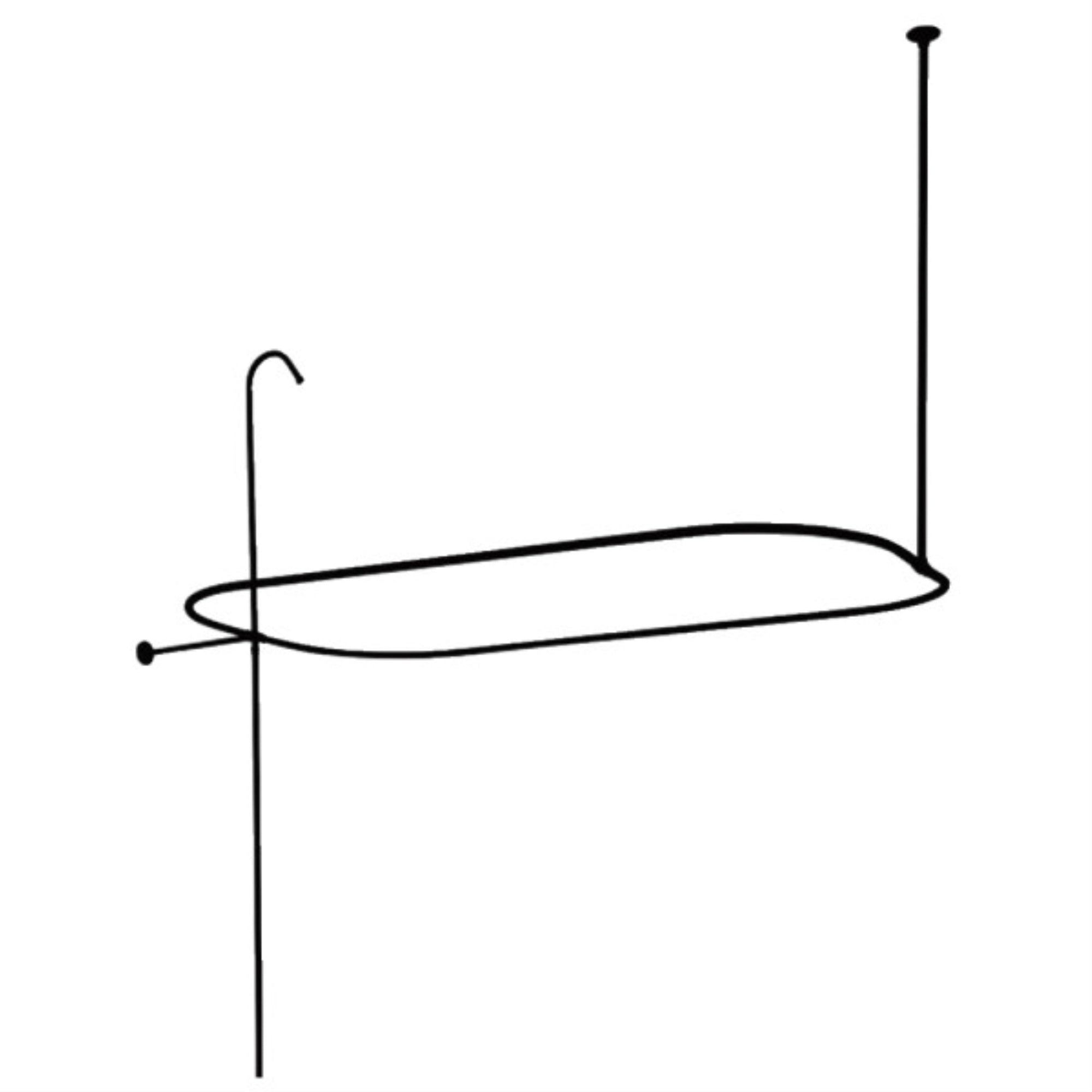 Kingston Brass Abt1040-5 Oval Shower Riser With Enclosure, Oil Rubbed Bronze