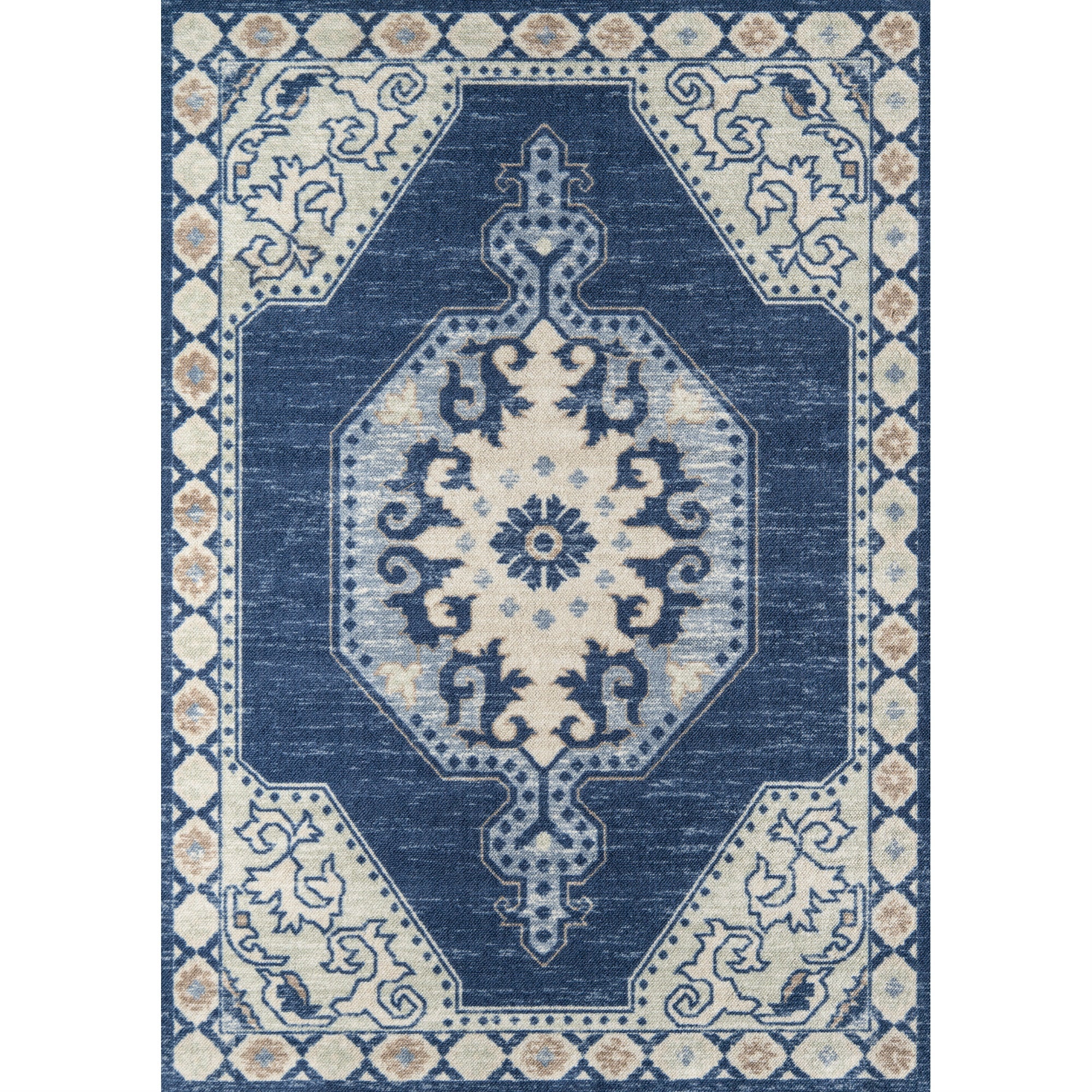 Momeni Anatolia Ana-3 Navy  5'3'' X 7'6''