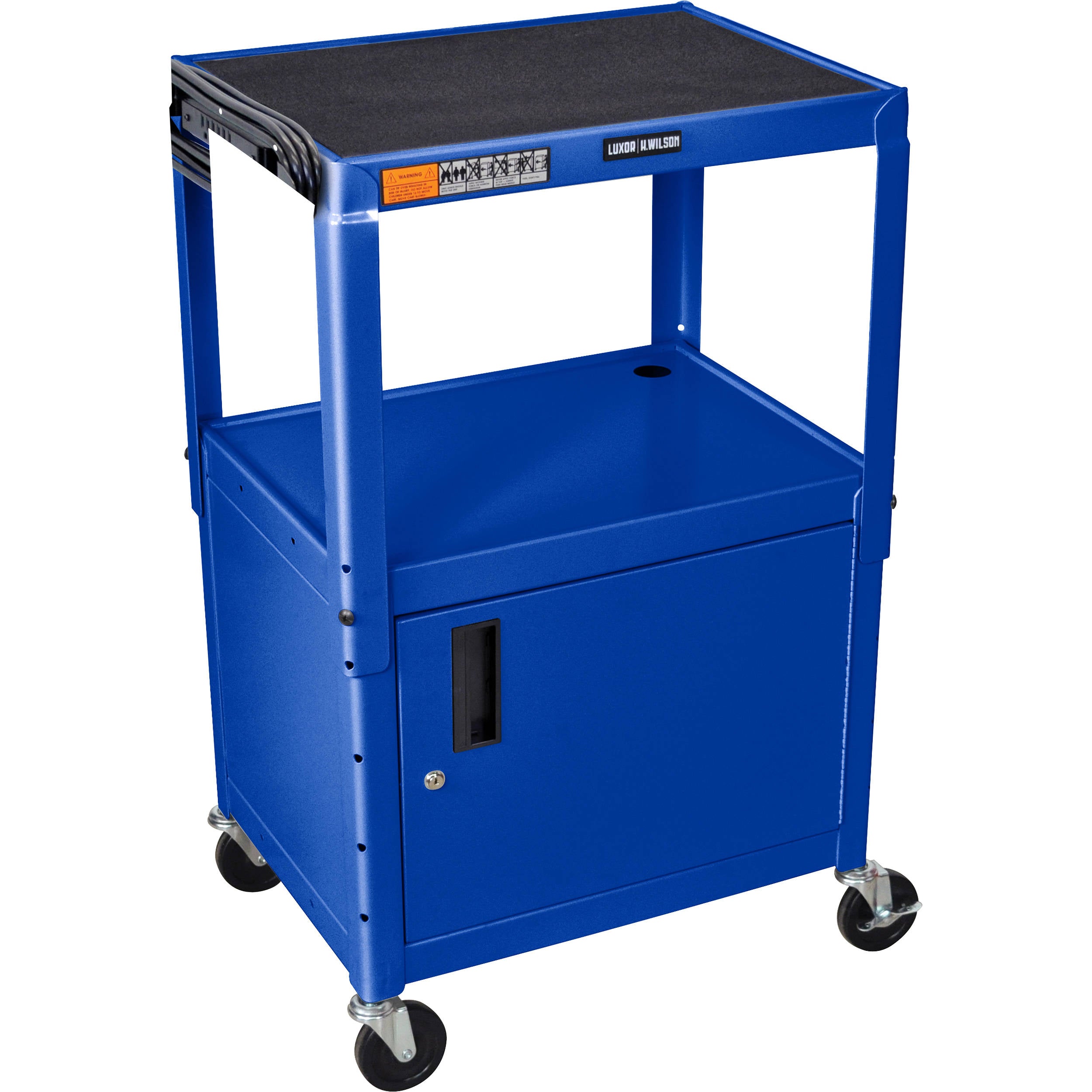 Luxor Blue 42'' Adj Height Cart W/ Cabinet