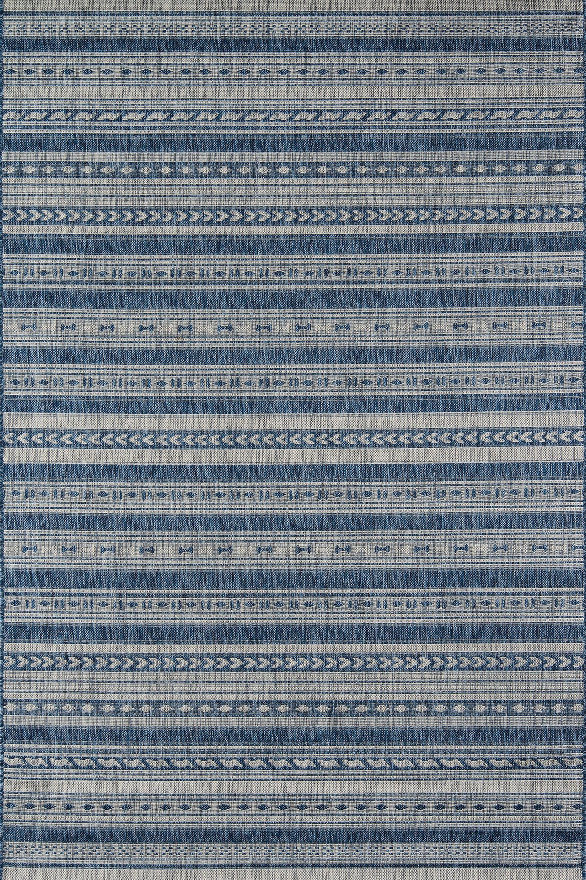 Novogratz By Momeni Villa Collection Tuscany Indoor Outdoor Blue Area Rug, 3'11'' X 5' Sized Mat For Pool, Patio, Porch, Balcony
