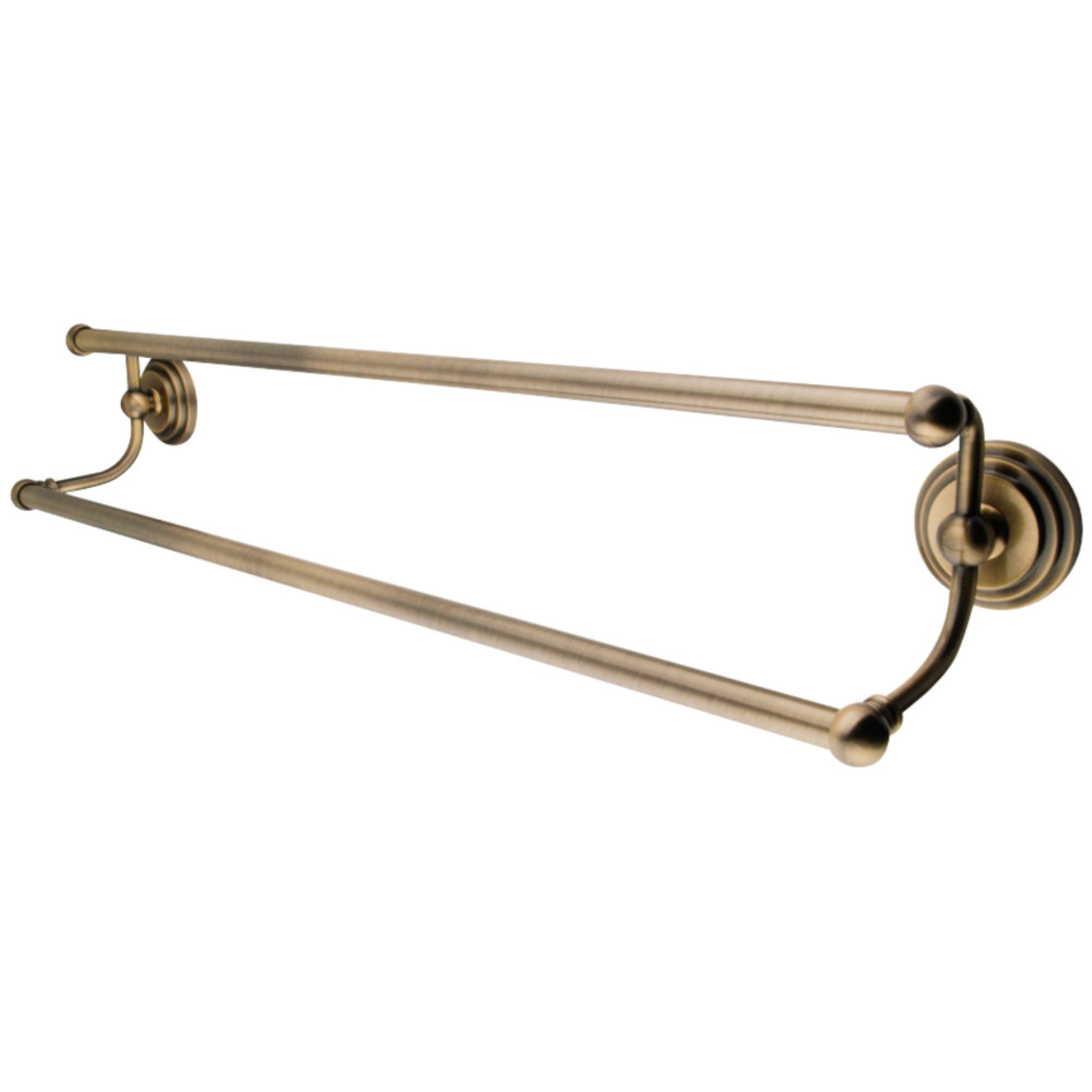Kingston Brass Ba2713Ab Milano 24'' Dual Towel Bar, Antique Brass