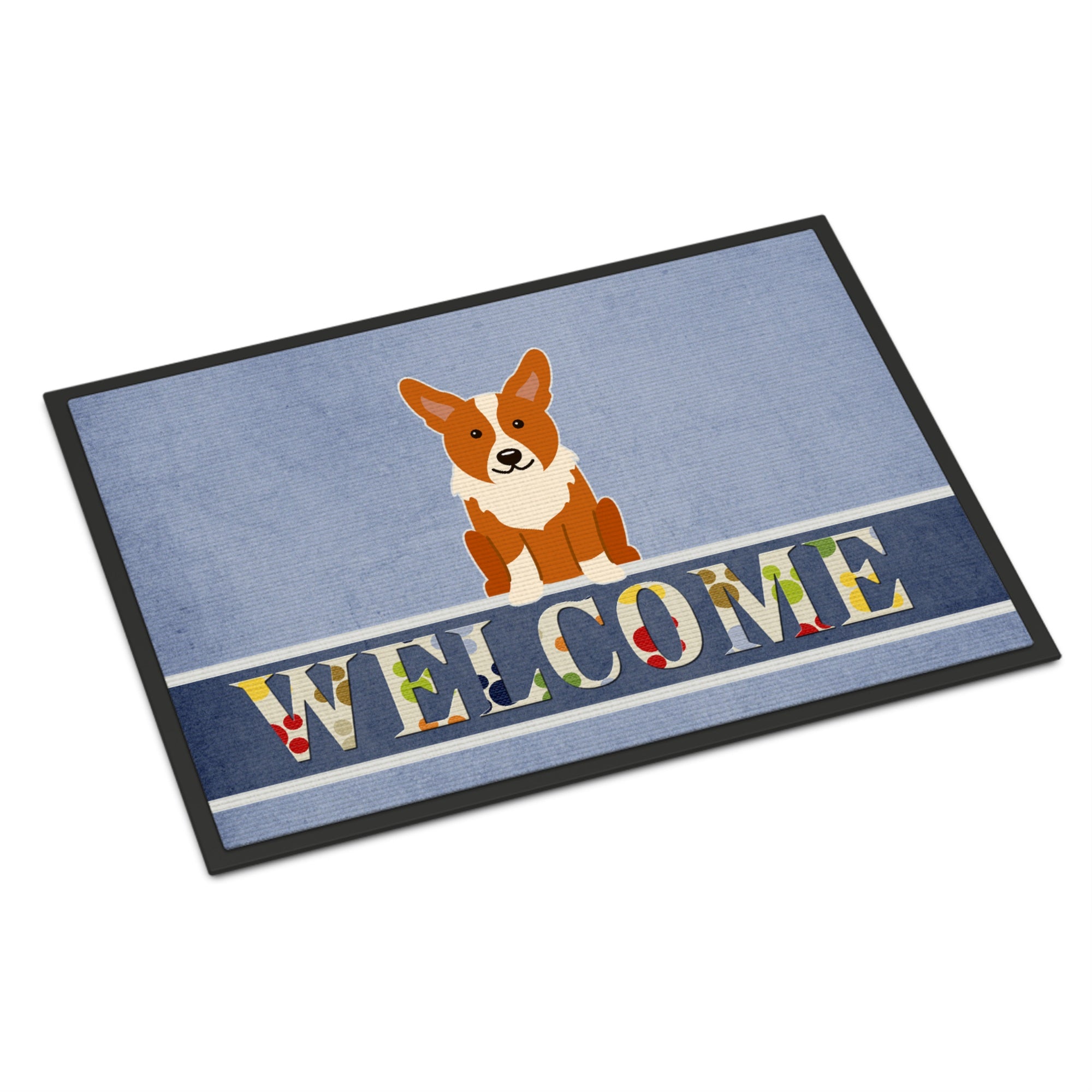Caroline'S Treasures Corgi Welcome Doormat 18 X 27 Multicolor