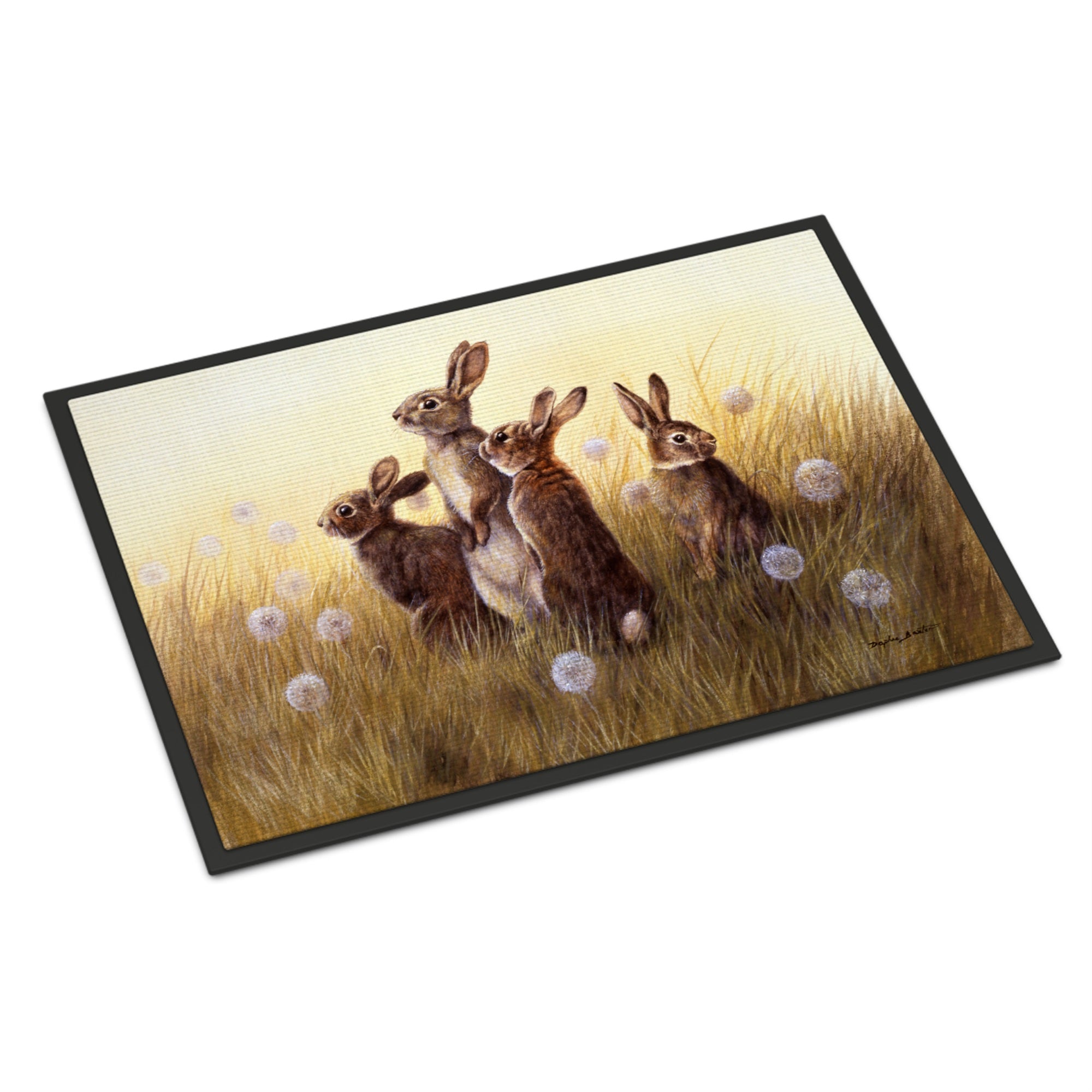 'Caroline'S Treasures Rabbits In The Dandelions Indoor Or Outdoor Mat 24X36 Bdba0144Jmat 24''''H X 36''''W Multicolor''