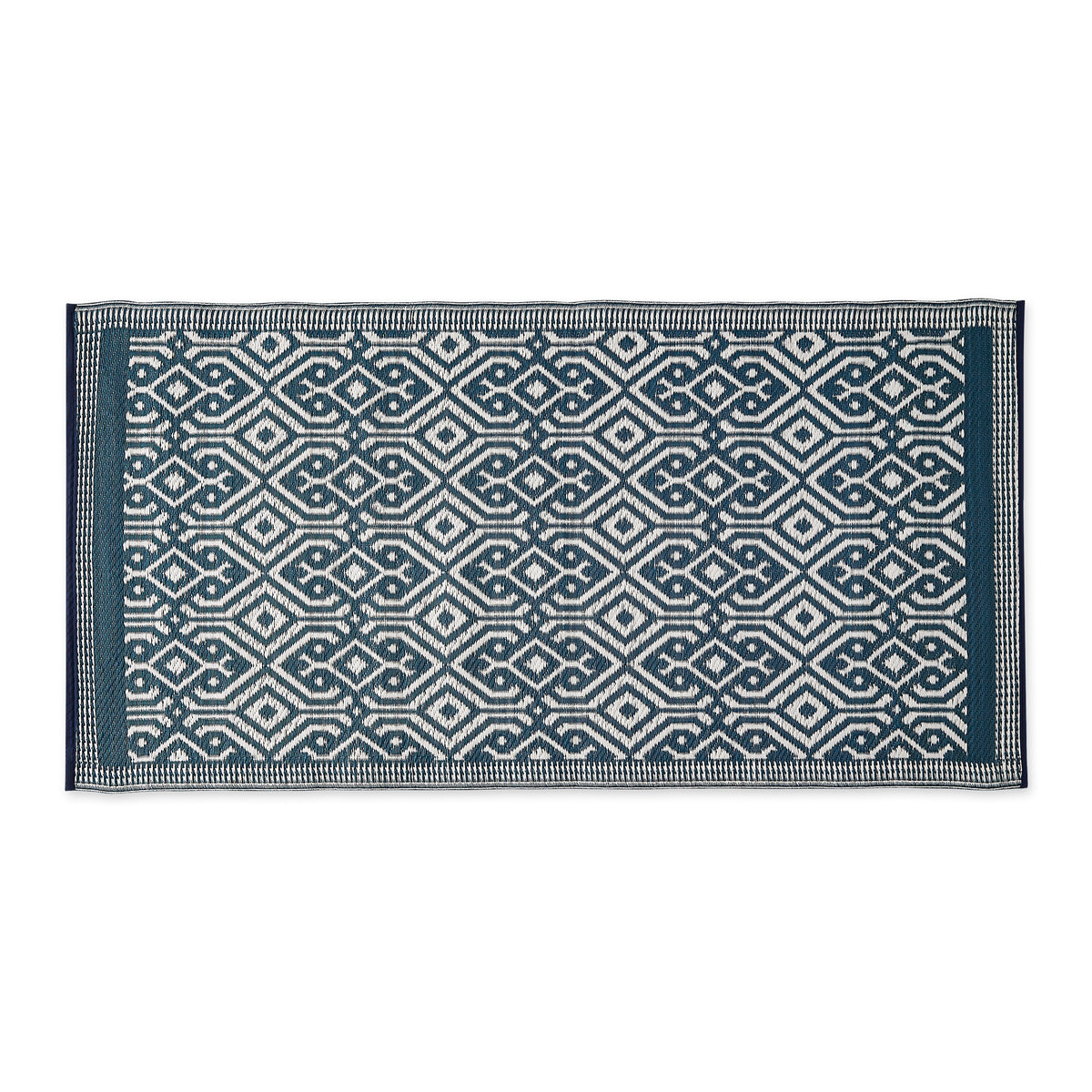 Outdoor Modern Moroccan - Blue - 3 X 6 Ft