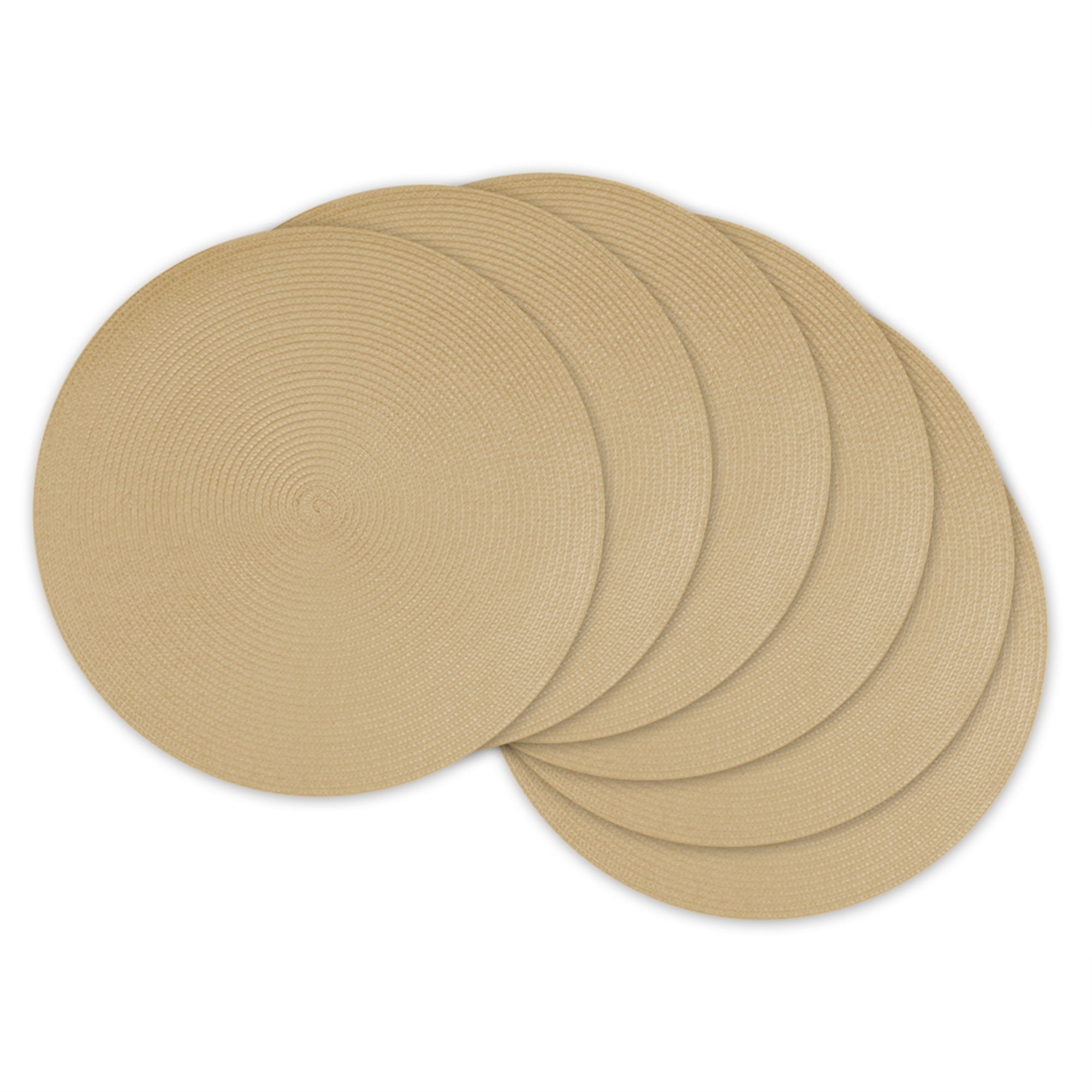 Placemat Round Woven Natural Set Of 6