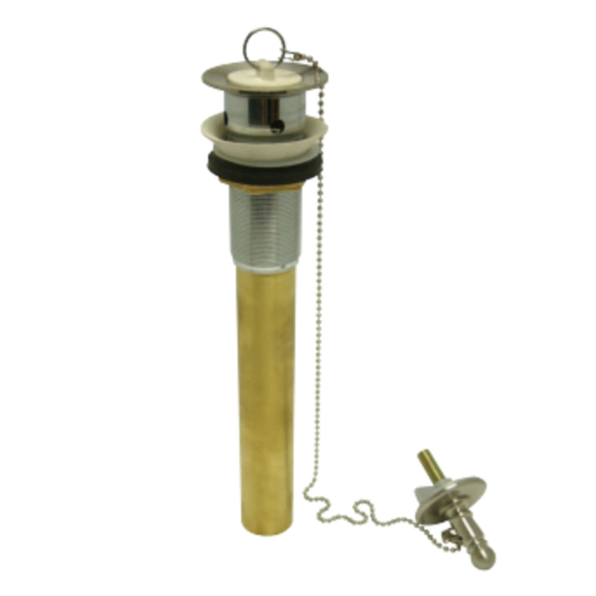 Kingston Brass Cc1008 Pull-Out Bathroom Drain Withotu Overflow, 20 Gauge, Brushed Nickel