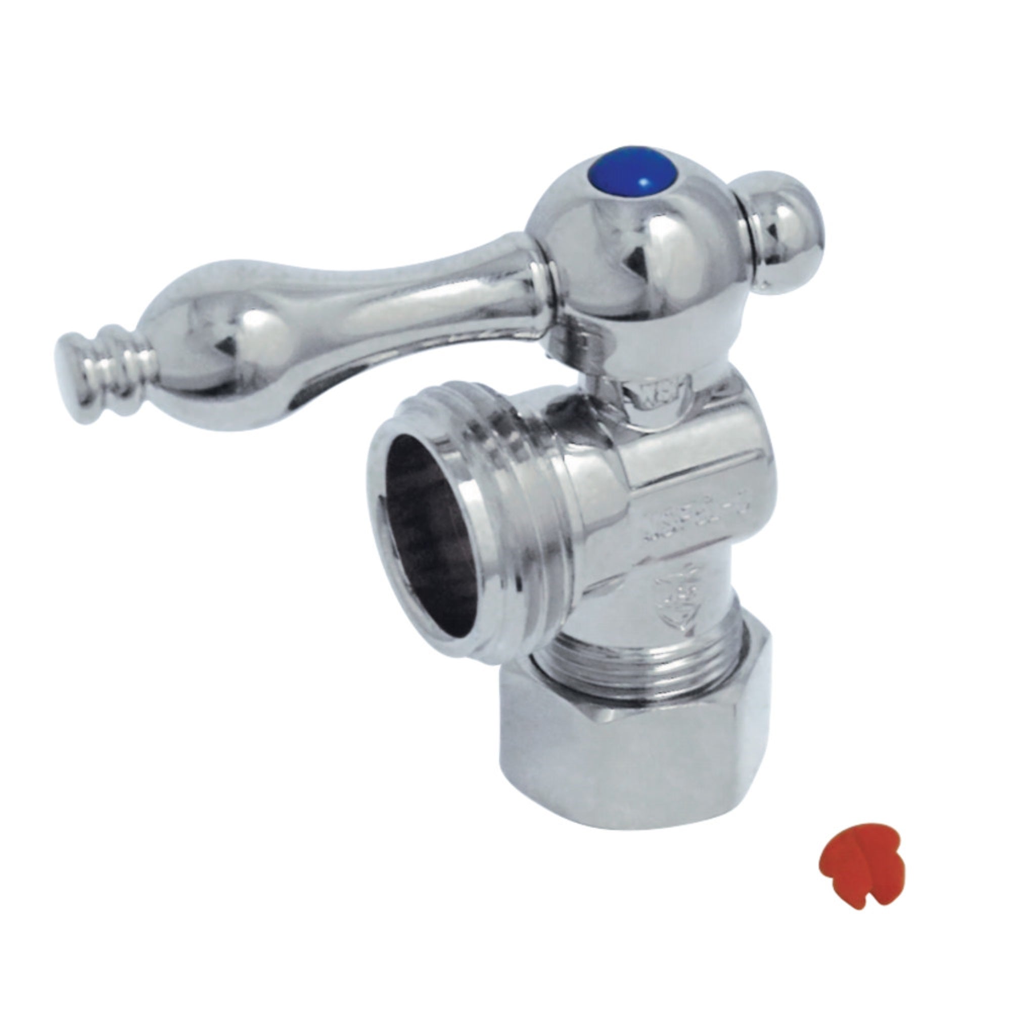 Kingston Brass Cc12001 5/8'' O.D. Compression, 3/4'' Hose Thread Angle Shut-Off Valve, Polished Chrome