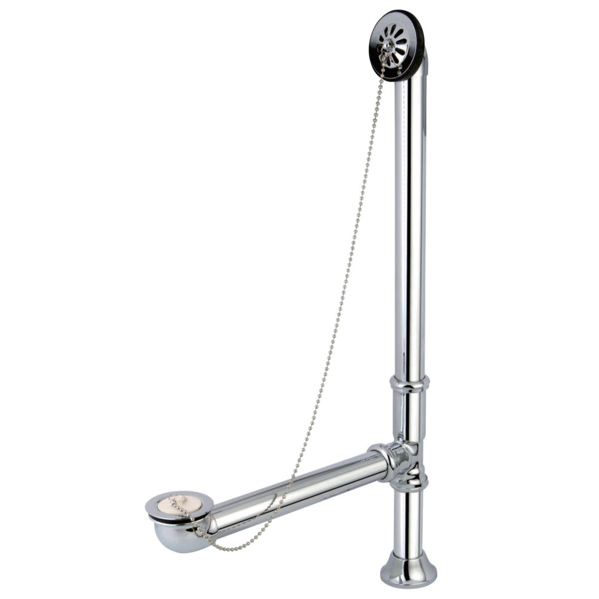 Kingston Brass Cc2091 Clawfoot Tub Waste & Overflow Drain, 20 Gauge, Polished Chrome