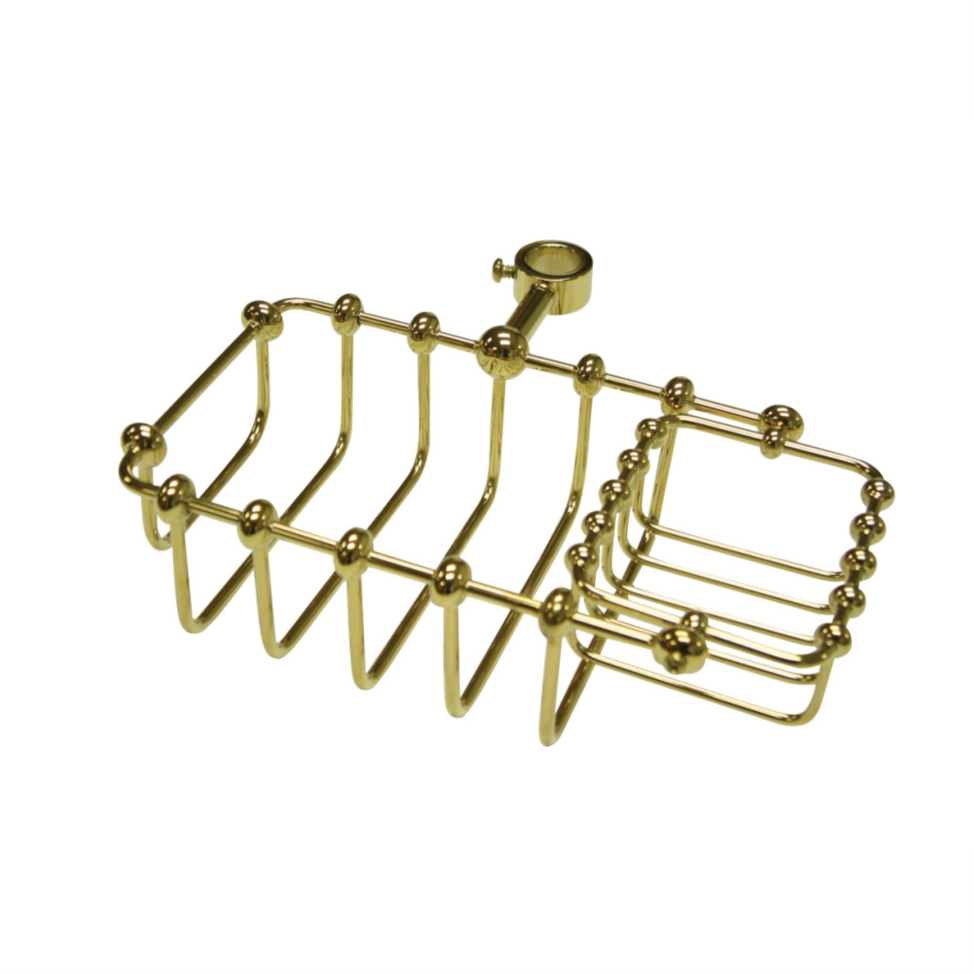 Kingston Brass Cc2142 7'' Riser Mount Soap Basket, Polished Brass