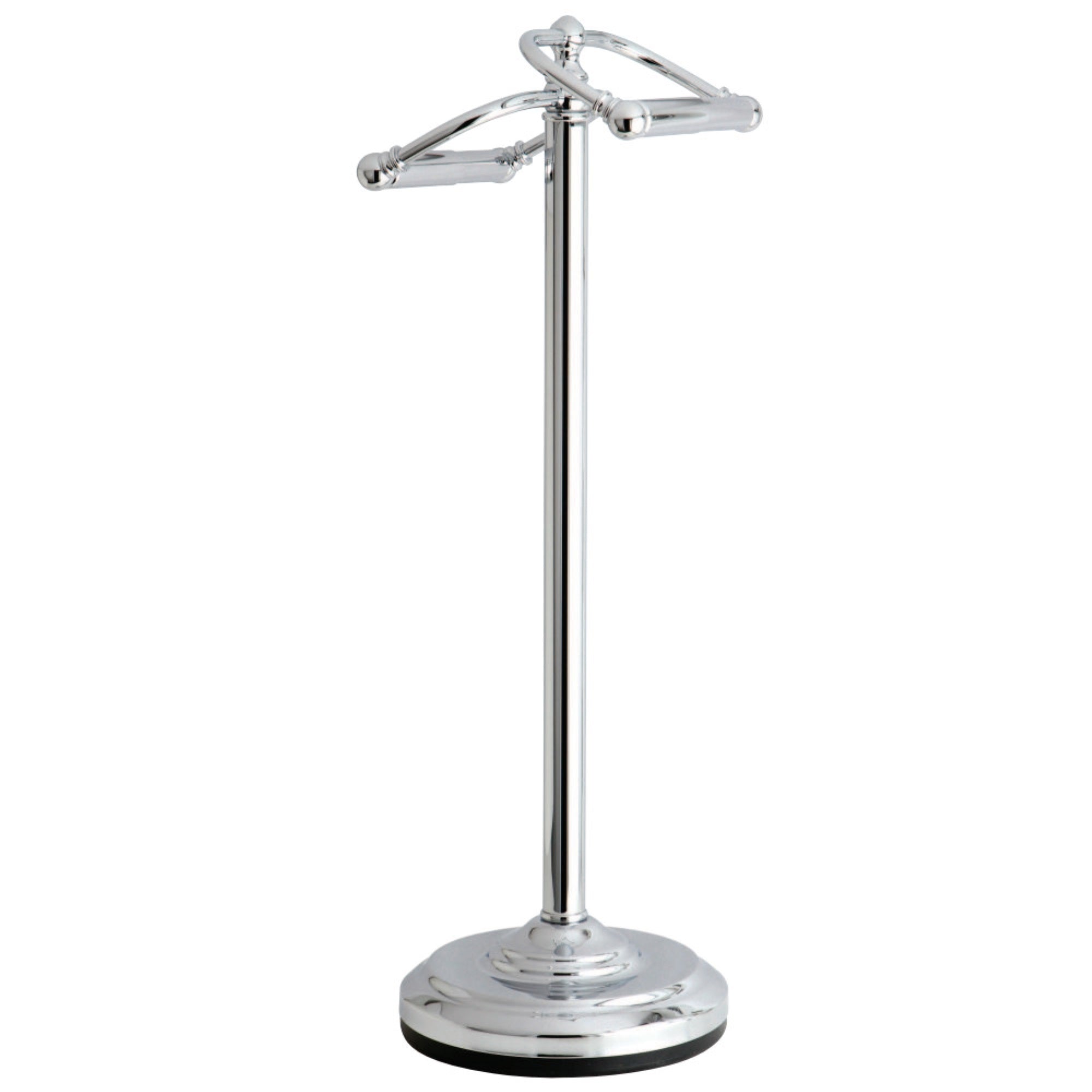 Kingston Brass Cc2201 Vintage Freestanding Double Roll Toilet Paper Holder, Polished Chrome