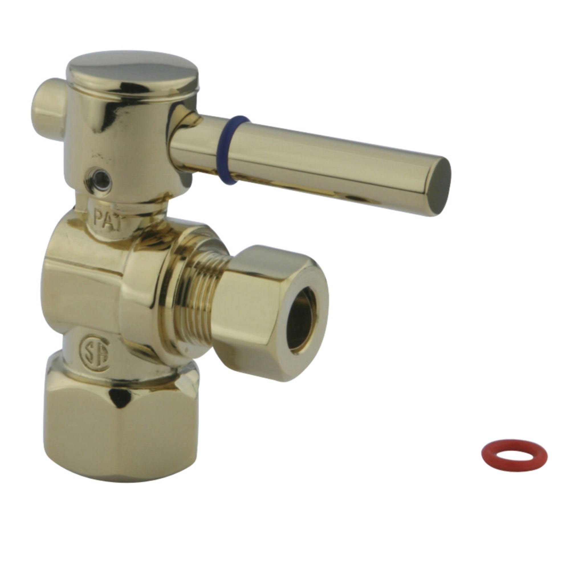 Fauceture Cc43102Dl Quarter Turn Valves (1/2-Inch Fip X 3/8-Inch O.D. Compression), Polished Brass