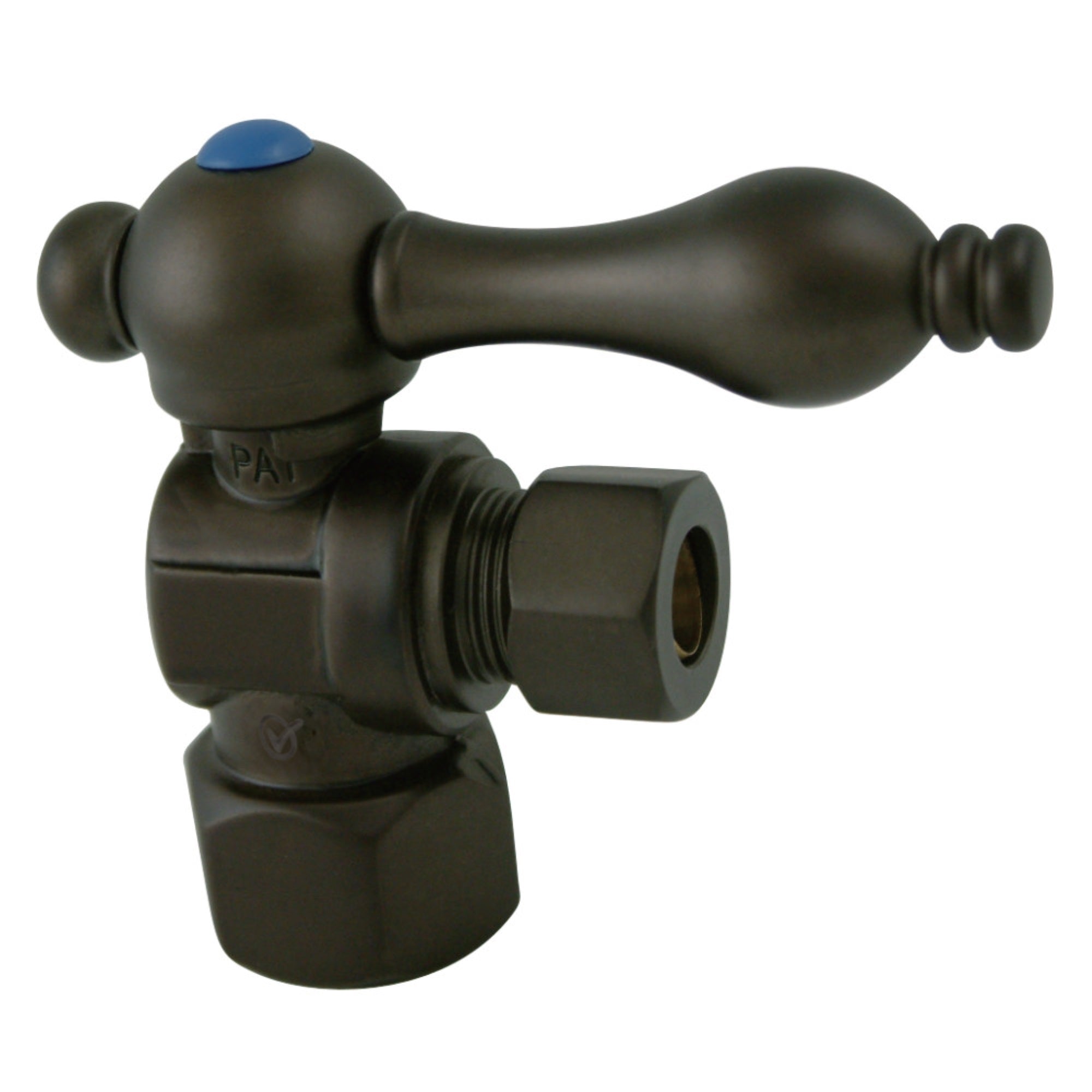 Kingston Brass Cc43105 Quarter Turn Valves (1/2-Inch Fip X 3/8-Inch O.D. Compression), Oil Rubbed Bronze