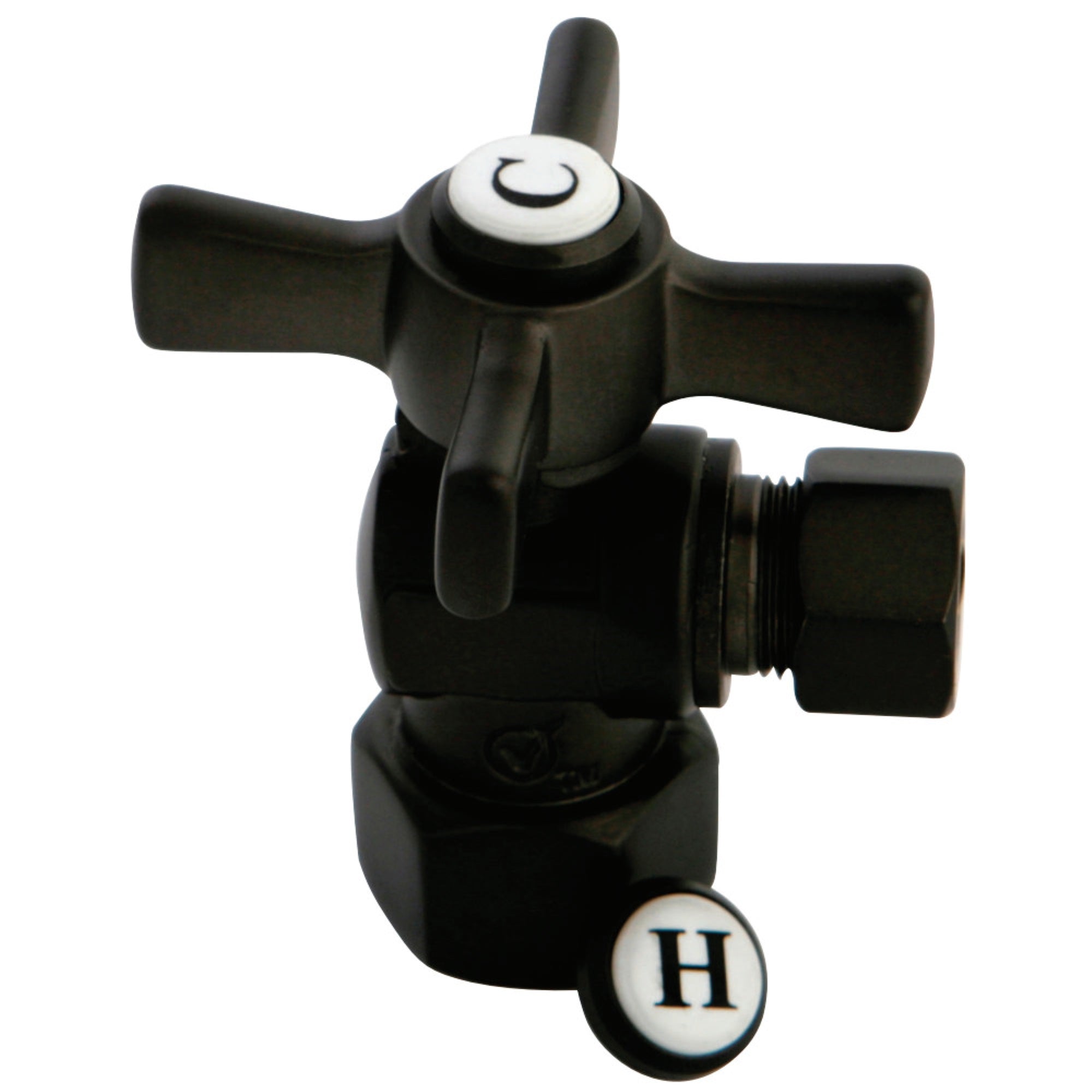 Kingston Brass Cc43105Zx 1/2'' Fip X 3/8'' Od Compression Angle Valve, Oil Rubbed Bronze