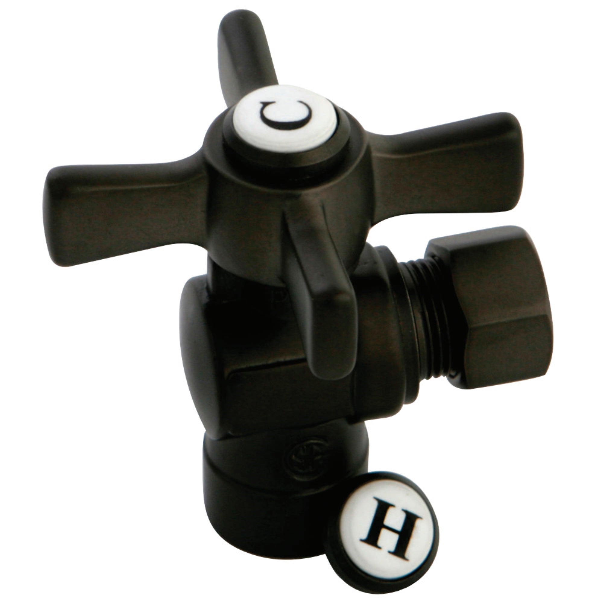 Kingston Brass Cc43205Zx 1/2'' Sweat X 3/8'' Od Compression Angle Valve, Oil Rubbed Bronze