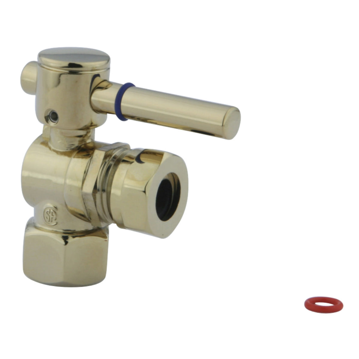 Fauceture Cc44102Dl 1/2'' Ips, 1/2'' Or 7/16'' Slip Joint Angle Valve, Polished Brass