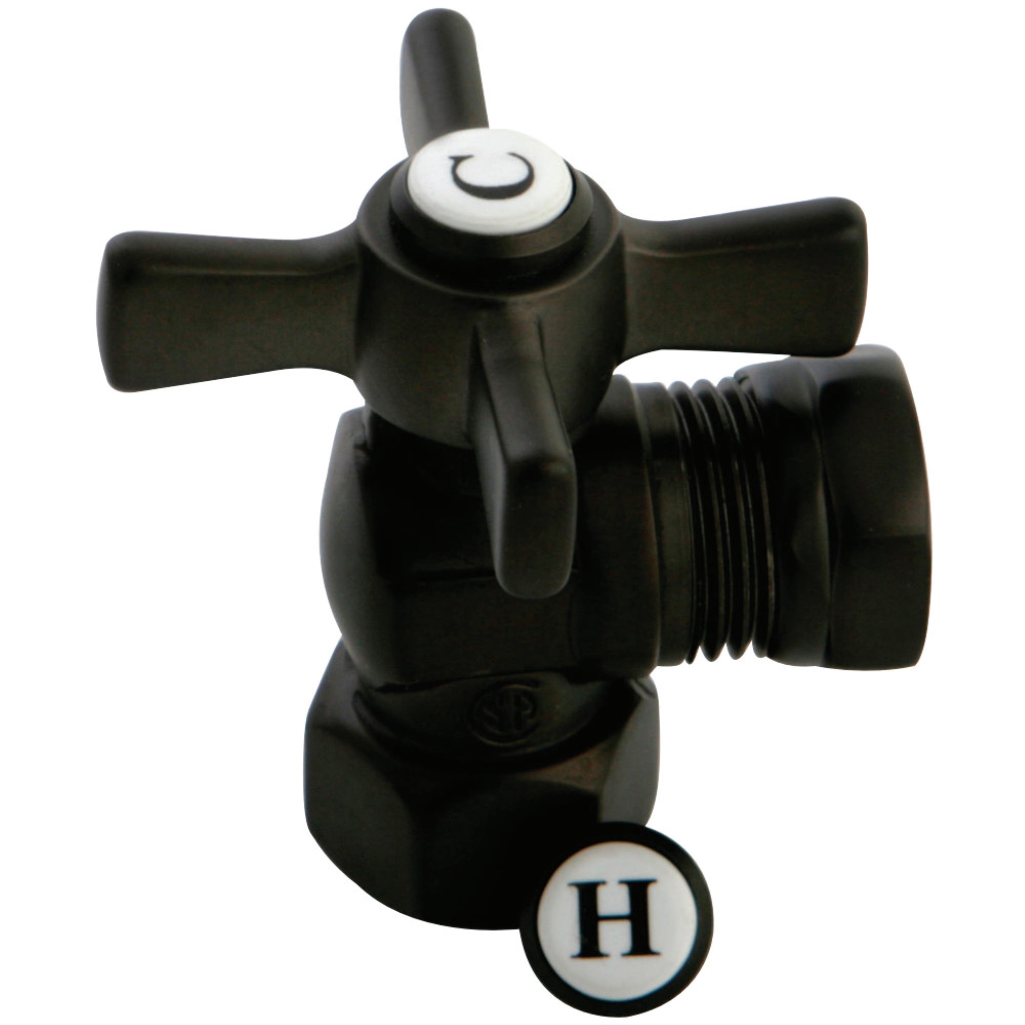 Kingston Brass Cc44105Zx 1/2'' Fip X 1/2'' Or 7/16'' Slip Joint Angle Valve, Oil Rubbed Bronze