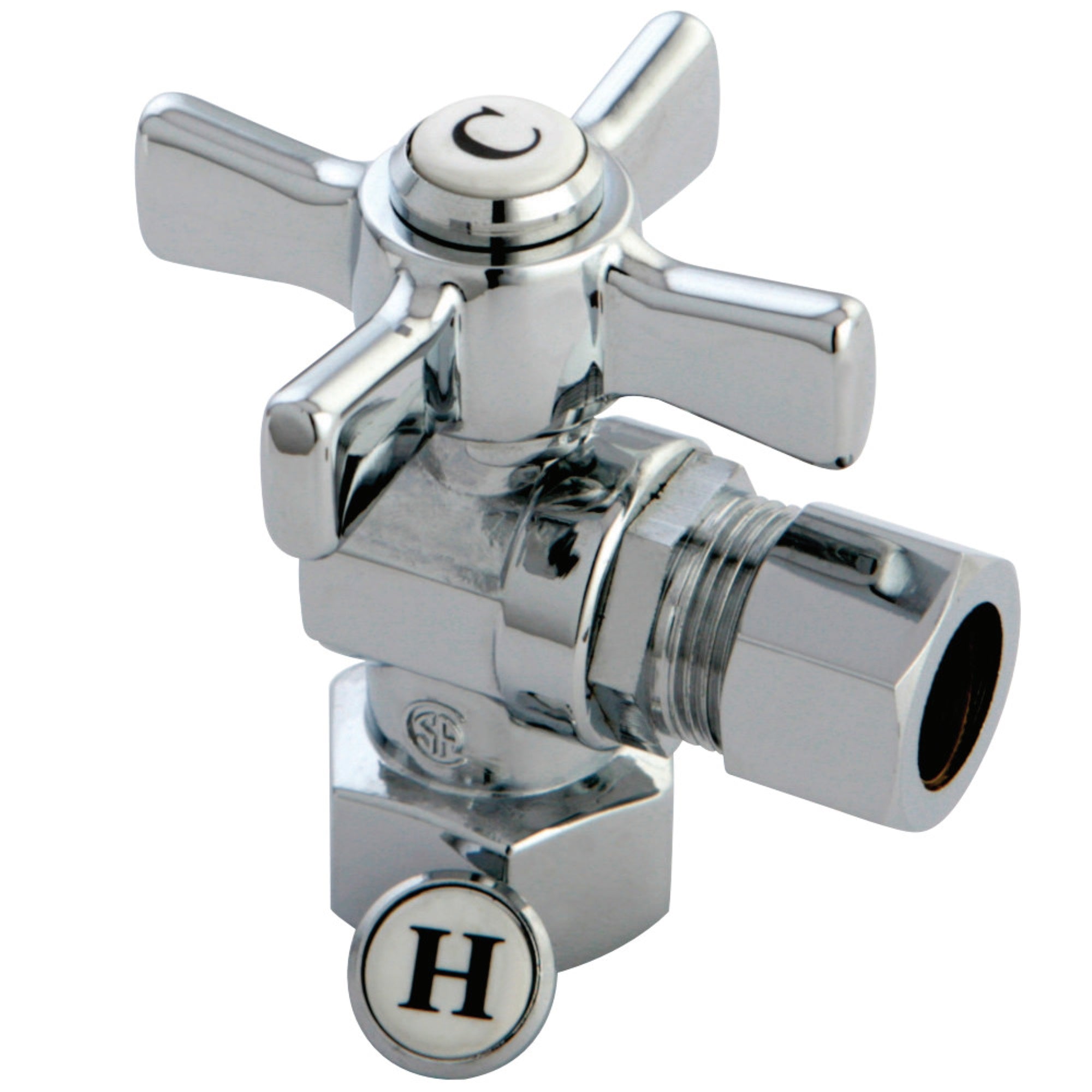 Kingston Brass Cc44401Zx 1/2'' Fip X 1/2'' Od Compression Angle Valve, Polished Chrome