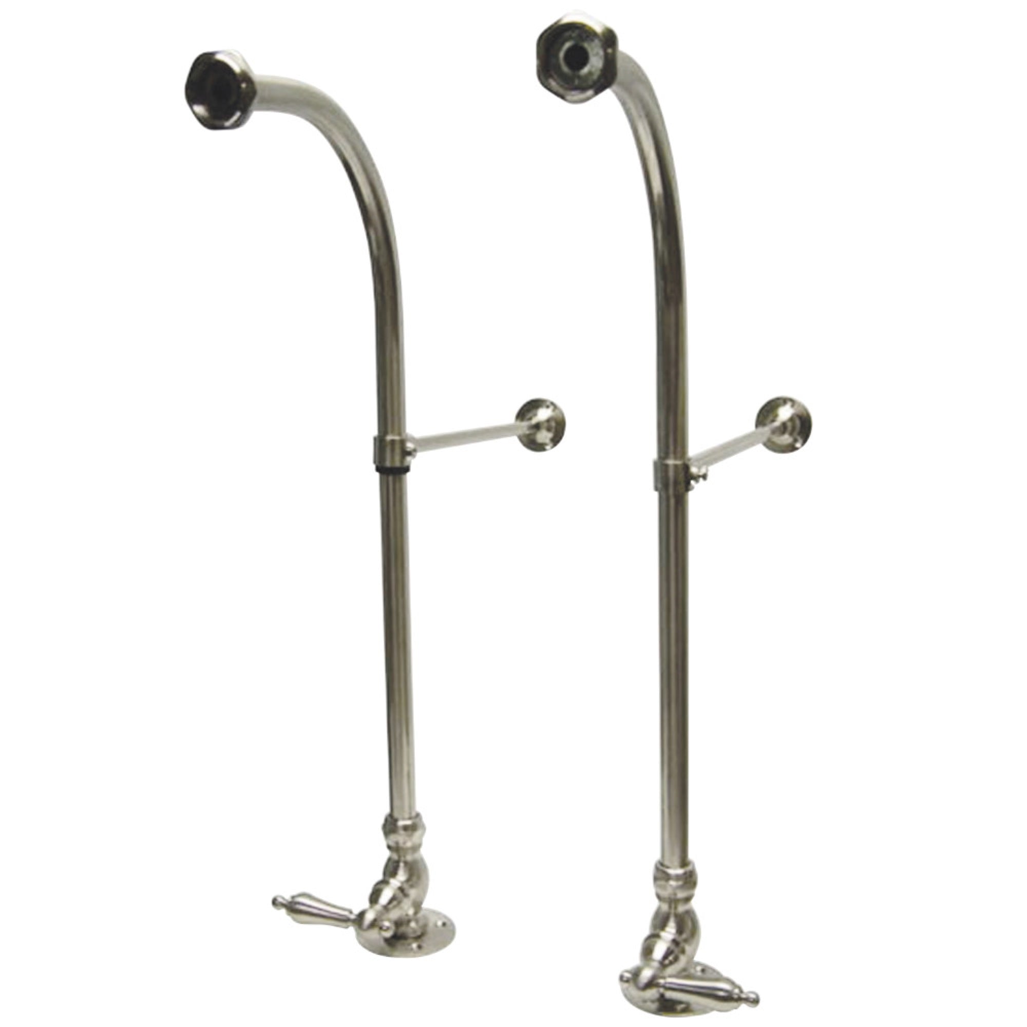 Kingston Brass Cc458Ml Rigid Freestand Supplies With Stops, Brushed Nickel
