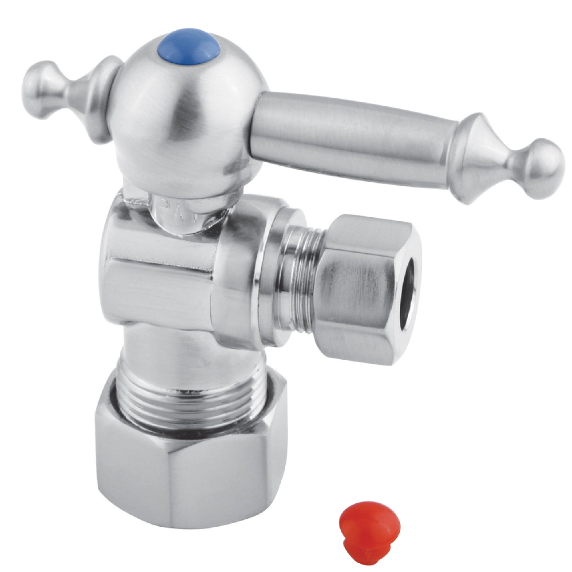 Kingston Brass Cc53301Tl 5/8'' O.D. Compression, 3/8'' O.D. Compression Angle Shut-Off Valve, Polished Chrome