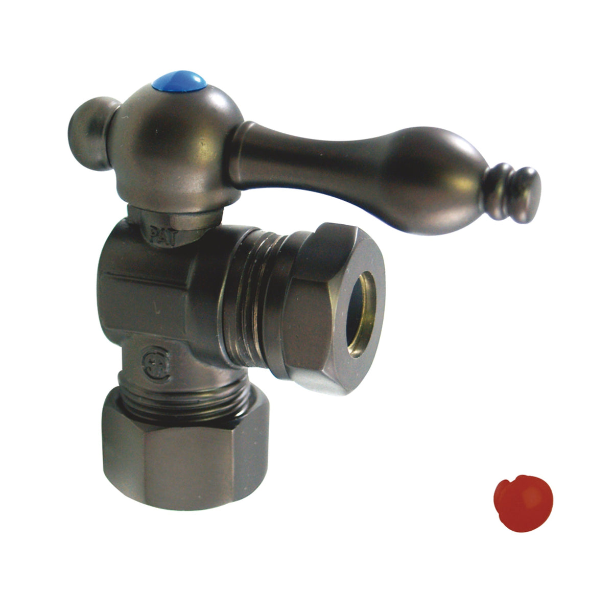 Kingston Brass Cc54305 5/8'' O.D. Compression, 1/2 Or 7/16'''' O.D. Compression Angle Shut-Off Valve, Oil Rubbed Bronze