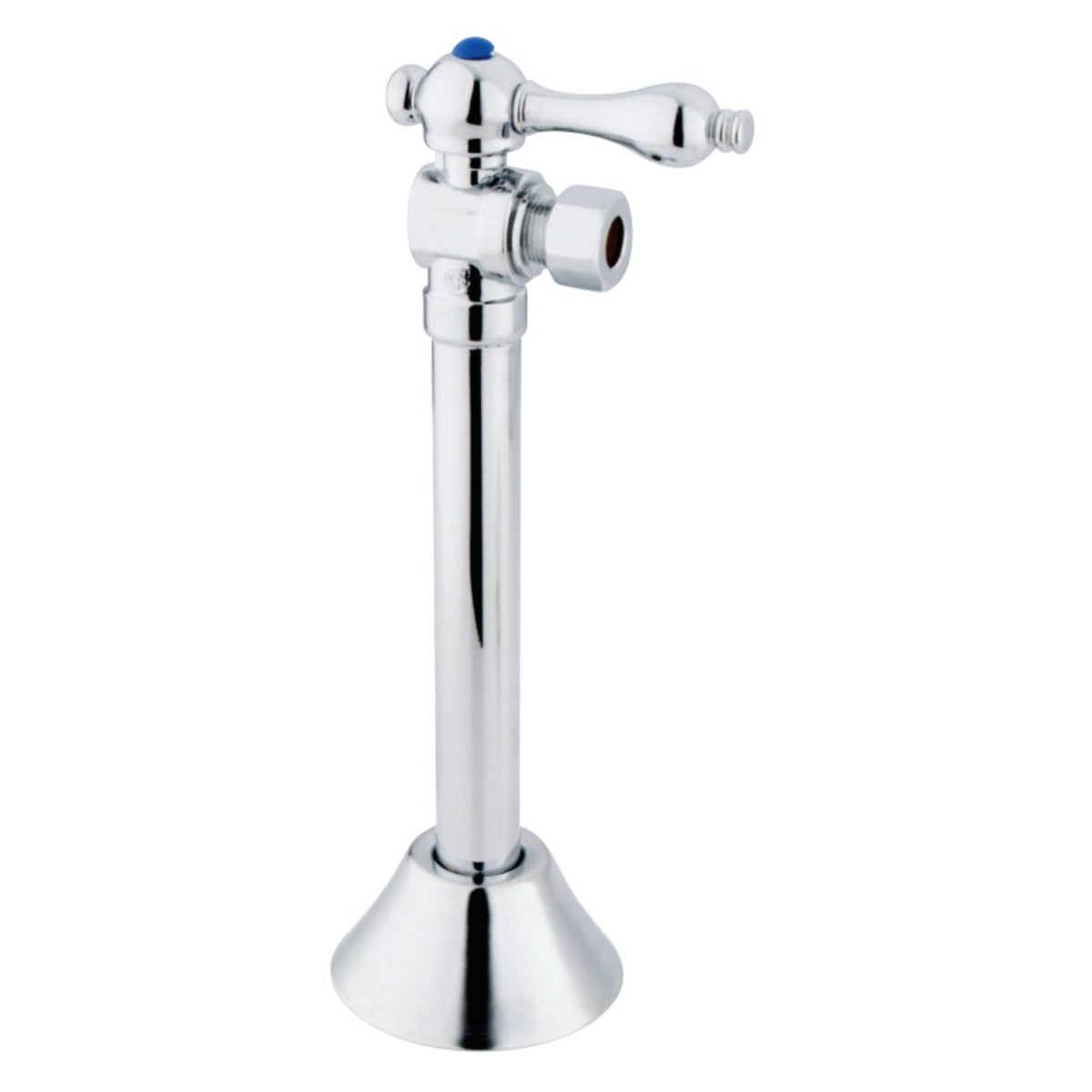 Kingston Brass Cc83201 1/2'' Sweat, 3/8'' O.D. Compression Angle Shut-Off Valve With 5'' Extension, Polished Chrome
