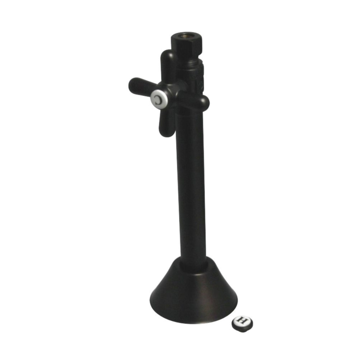 Kingston Brass Cc83255X 1/2'' Sweat, 3/8'' O.D. Compression Straight Shut-Off Valve With 5'' Extension, Oil Rubbed Bronze