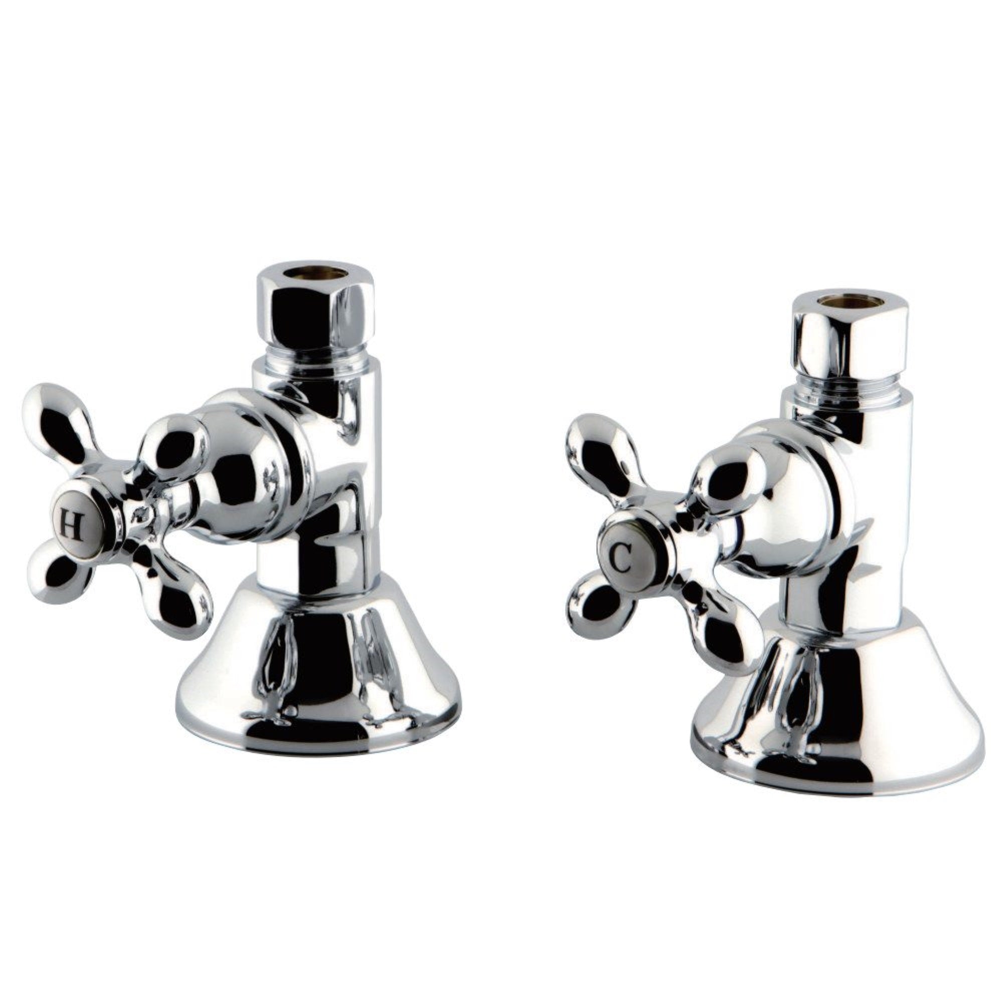 Kingston Brass Cck44151Ax Straight Stop Shut Off Valve, Polished Chrome