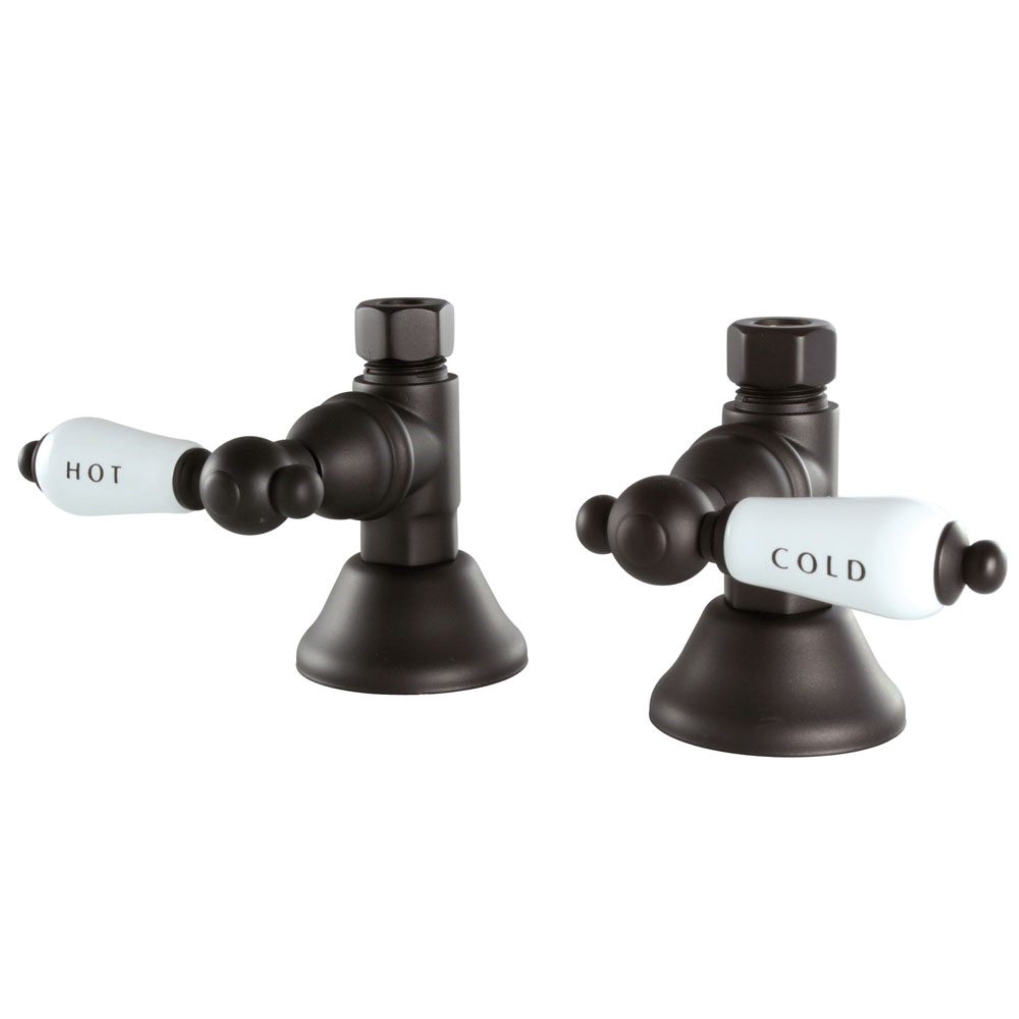 Kingston Brass Cck44155Pl Straight Stop Shut Off Valve, Oil Rubbed Bronze