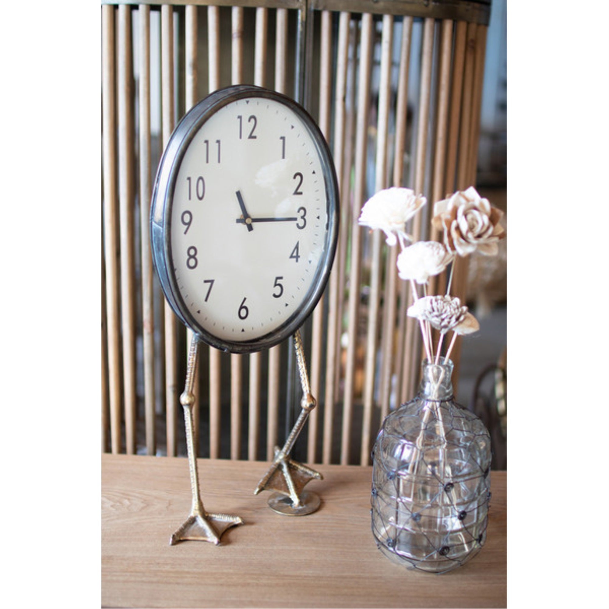 Table Clock With Duck Feet